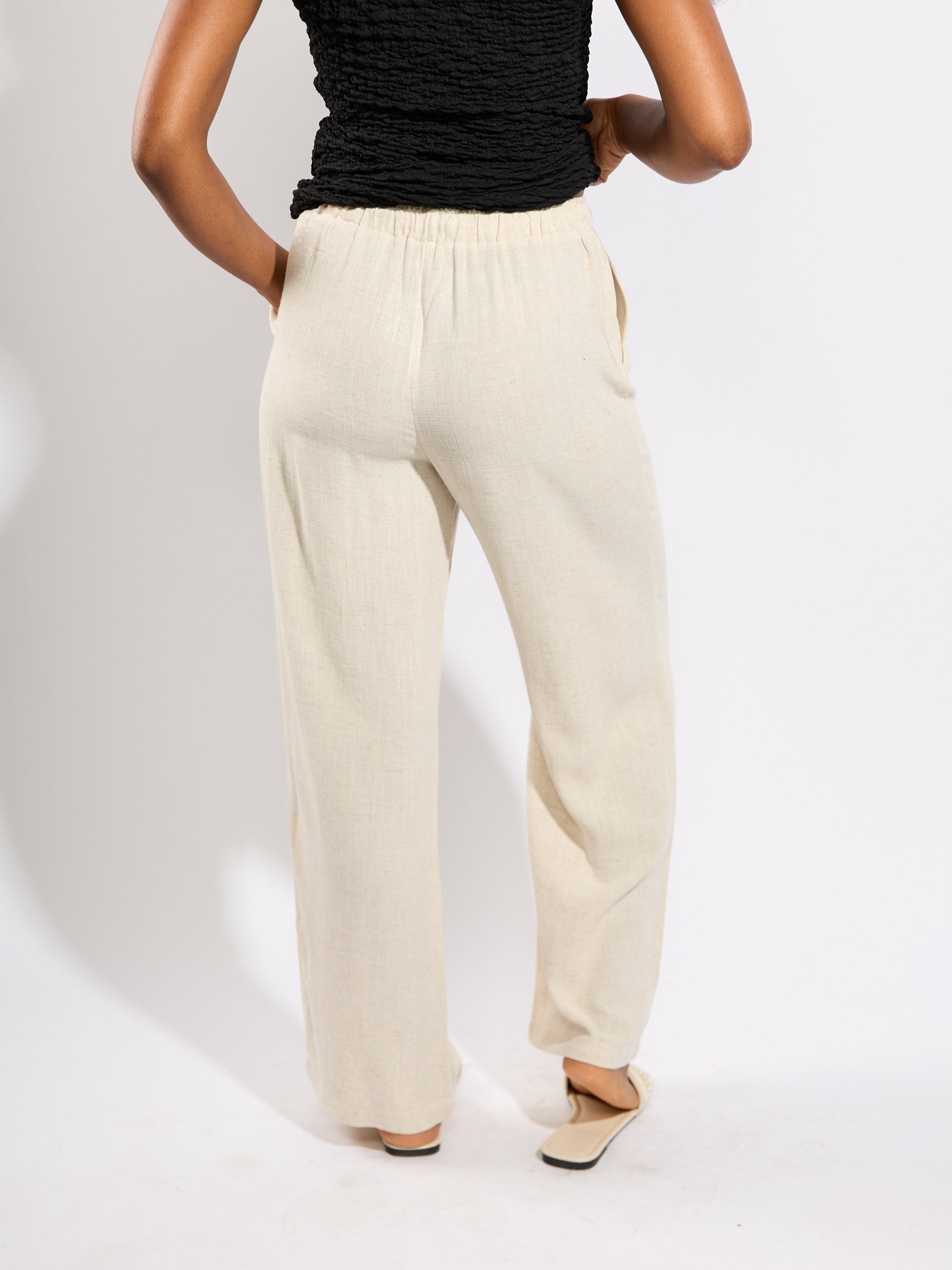 Siesta Pull-Up Linen Pant