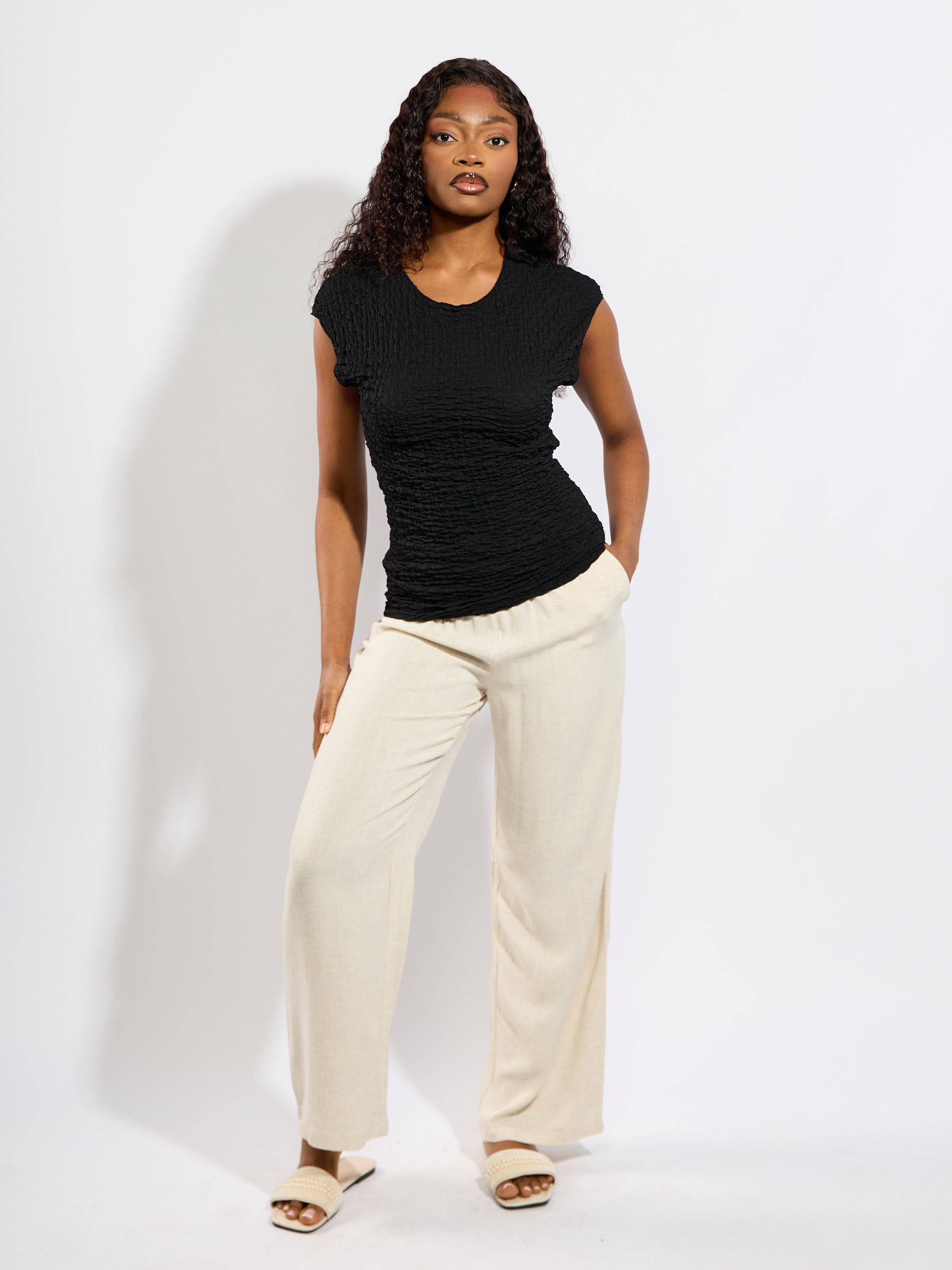 Siesta Pull-Up Linen Pant