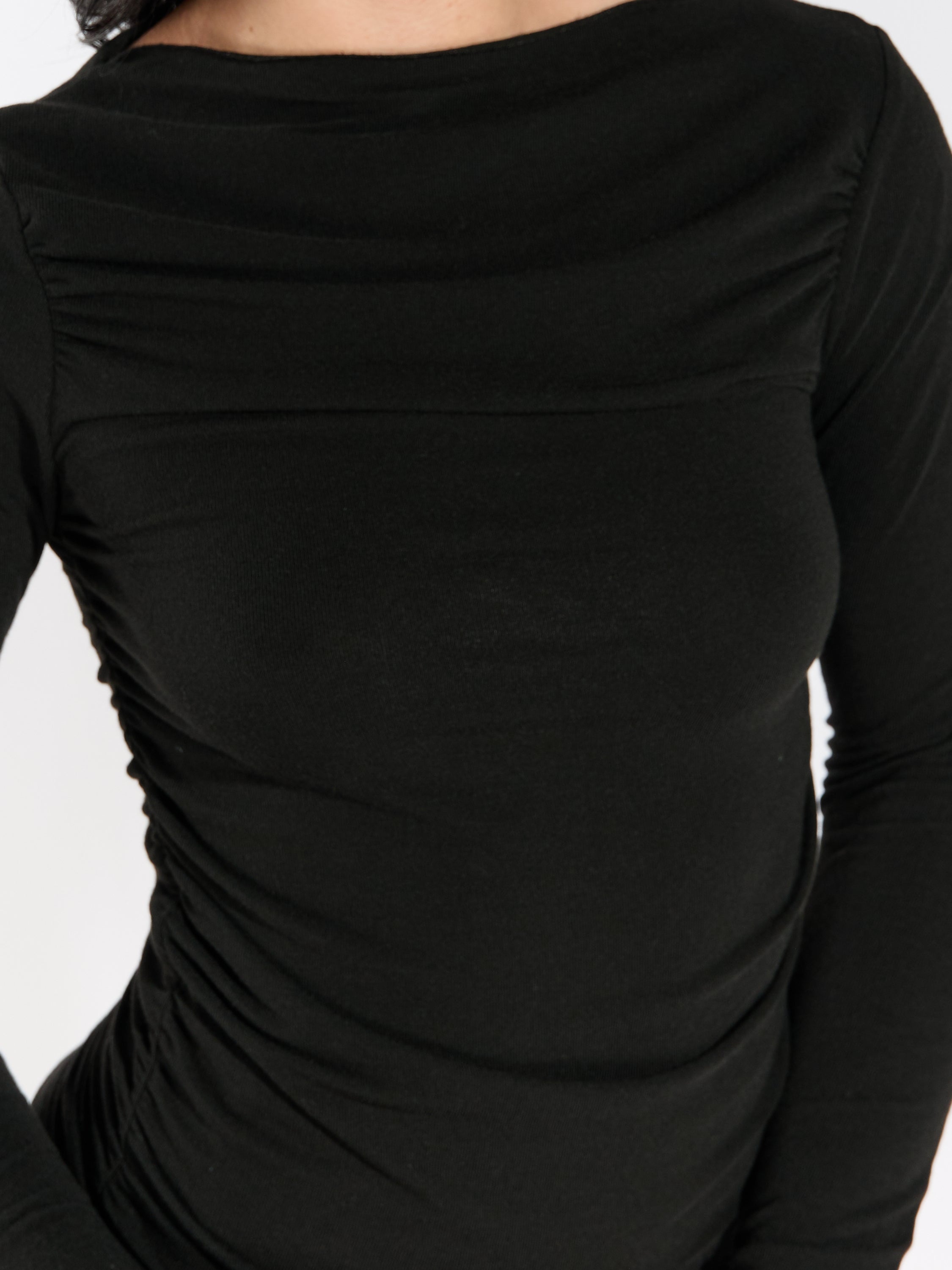 Glamour Long Sleeve Waterfall Top