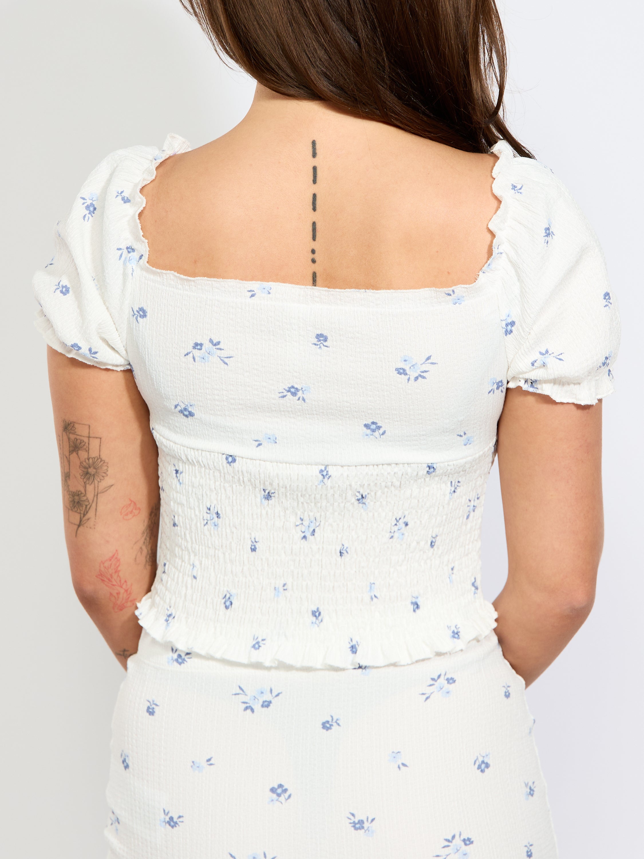 Hillary Smock Short Sleeve Top