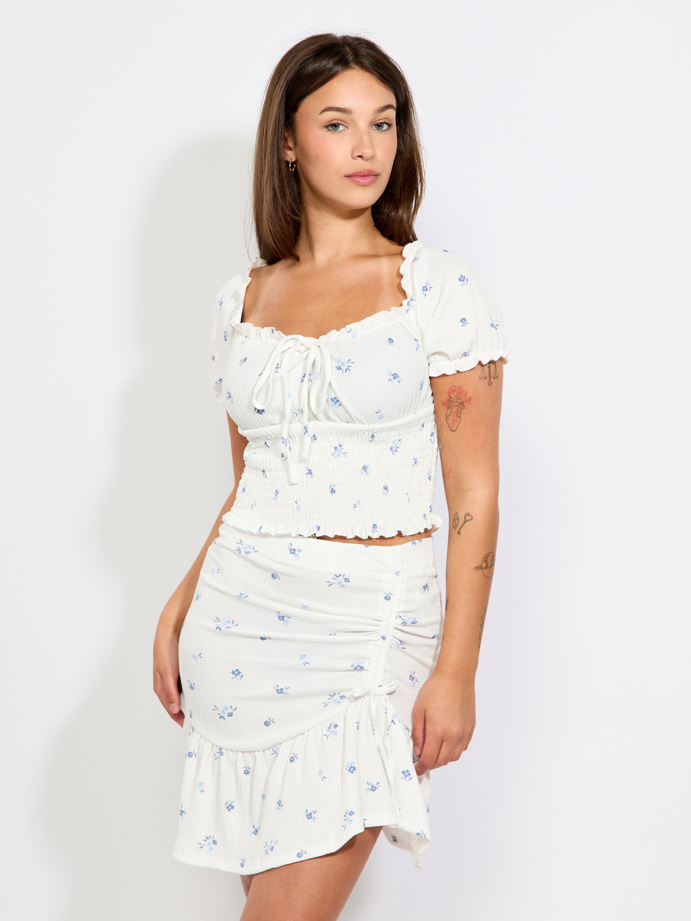Hillary Smock Short Sleeve Top