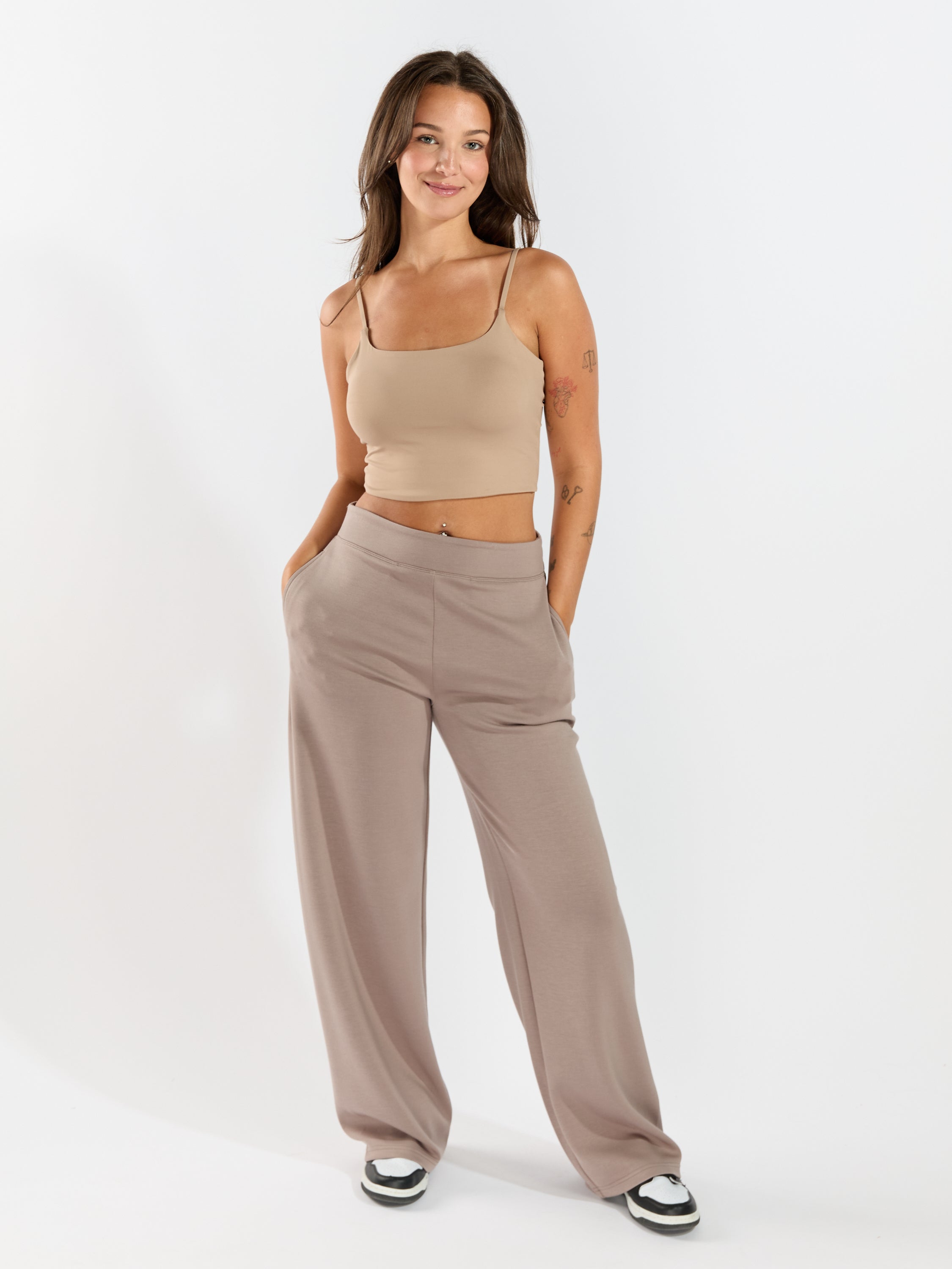 Second Skin Victoria Solid Scuba Wide Pant