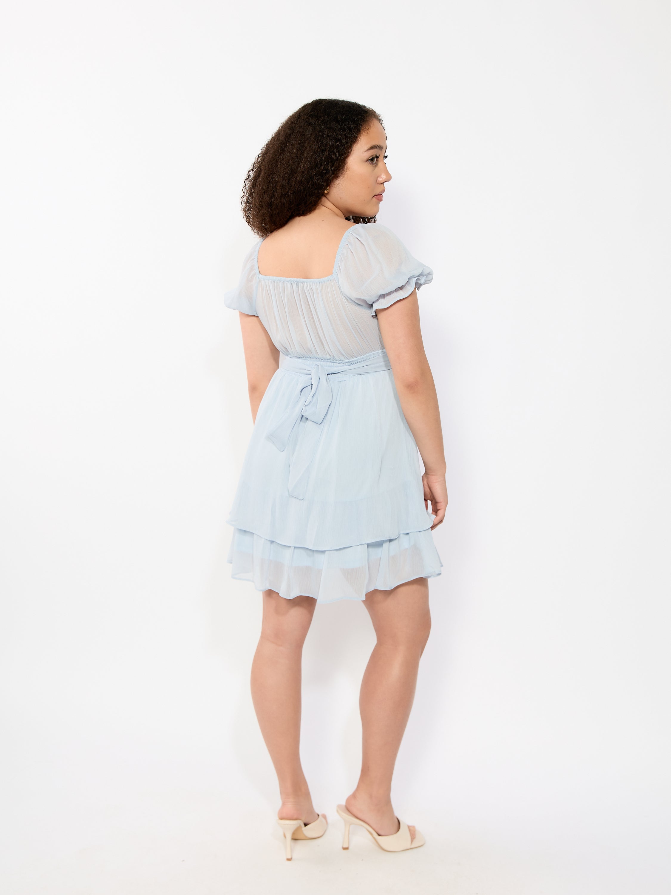 Bow Back Short Sleeve Dress