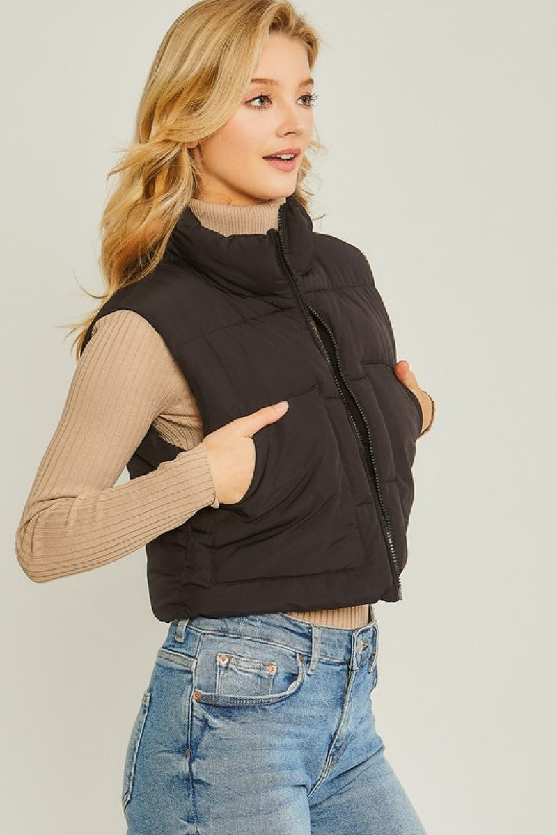 Melo Puffer Cropped Vest