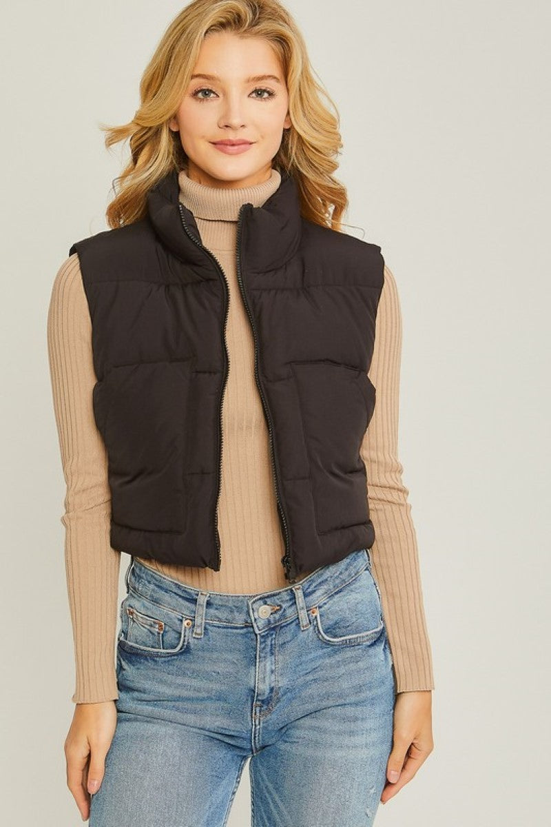 Melo Puffer Cropped Vest