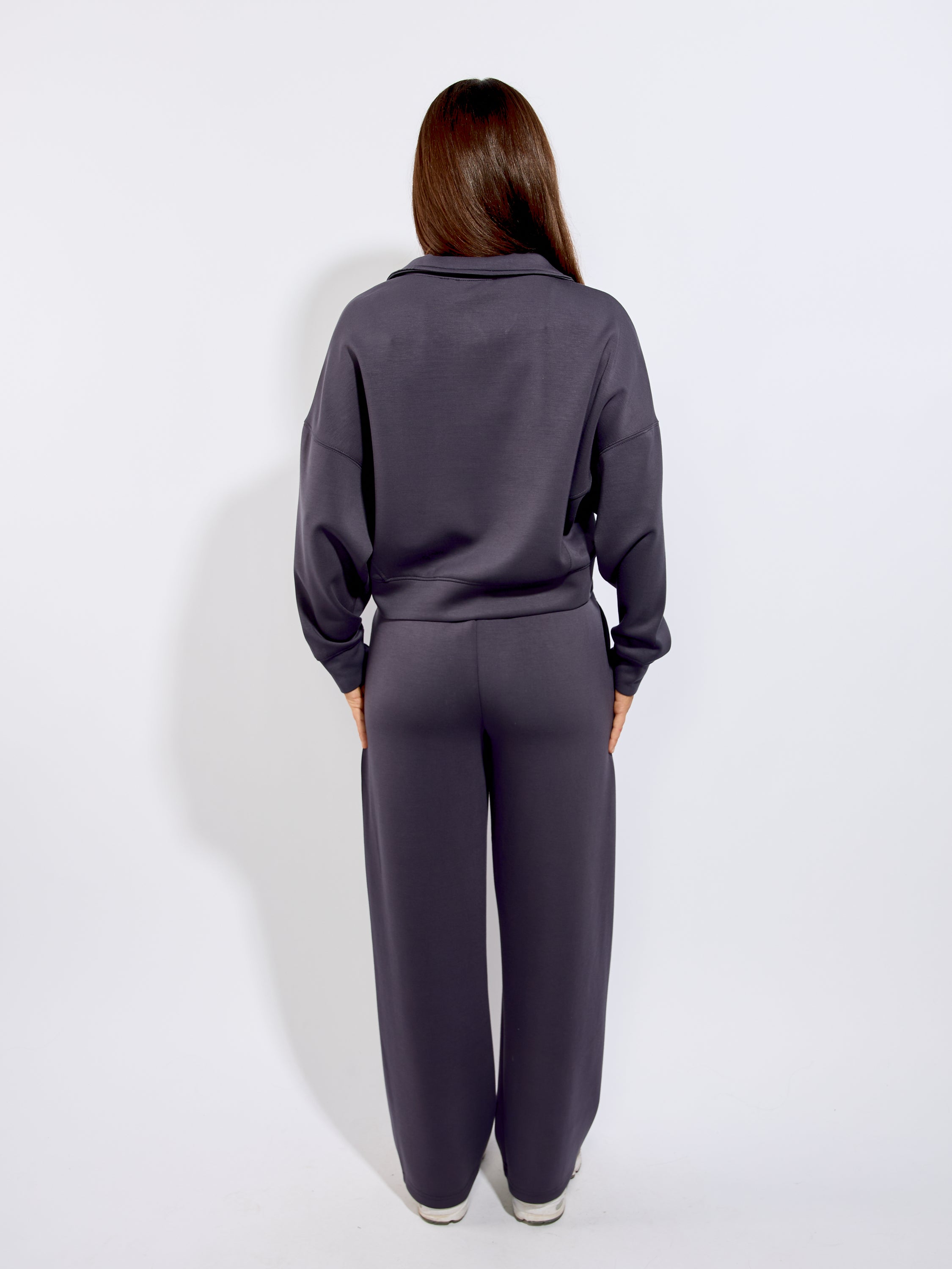 Second Skin Mailyn Solid Scuba 1/4 Zip Sweatshirt