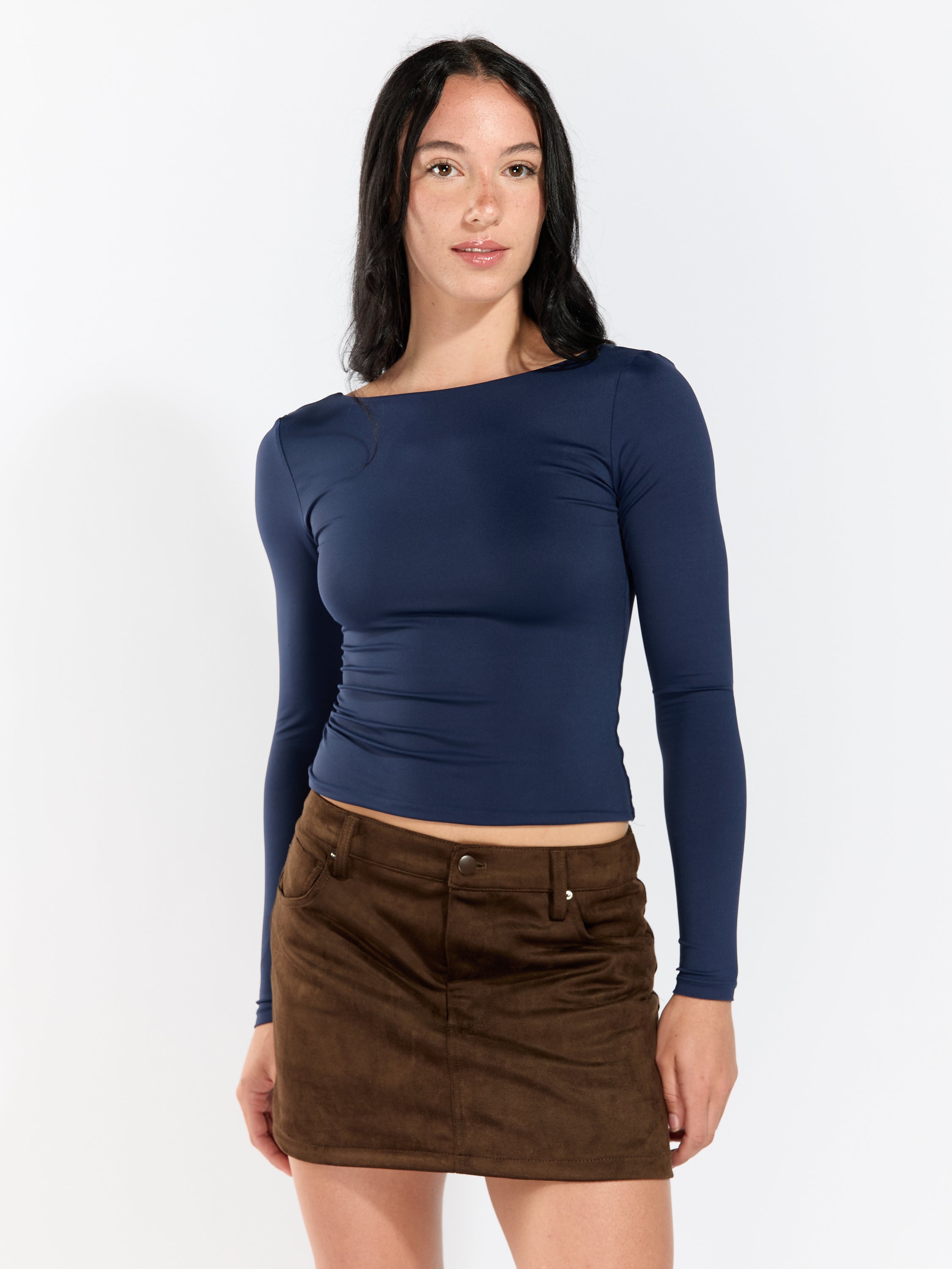 Savanna Suede Button Mini Skirt