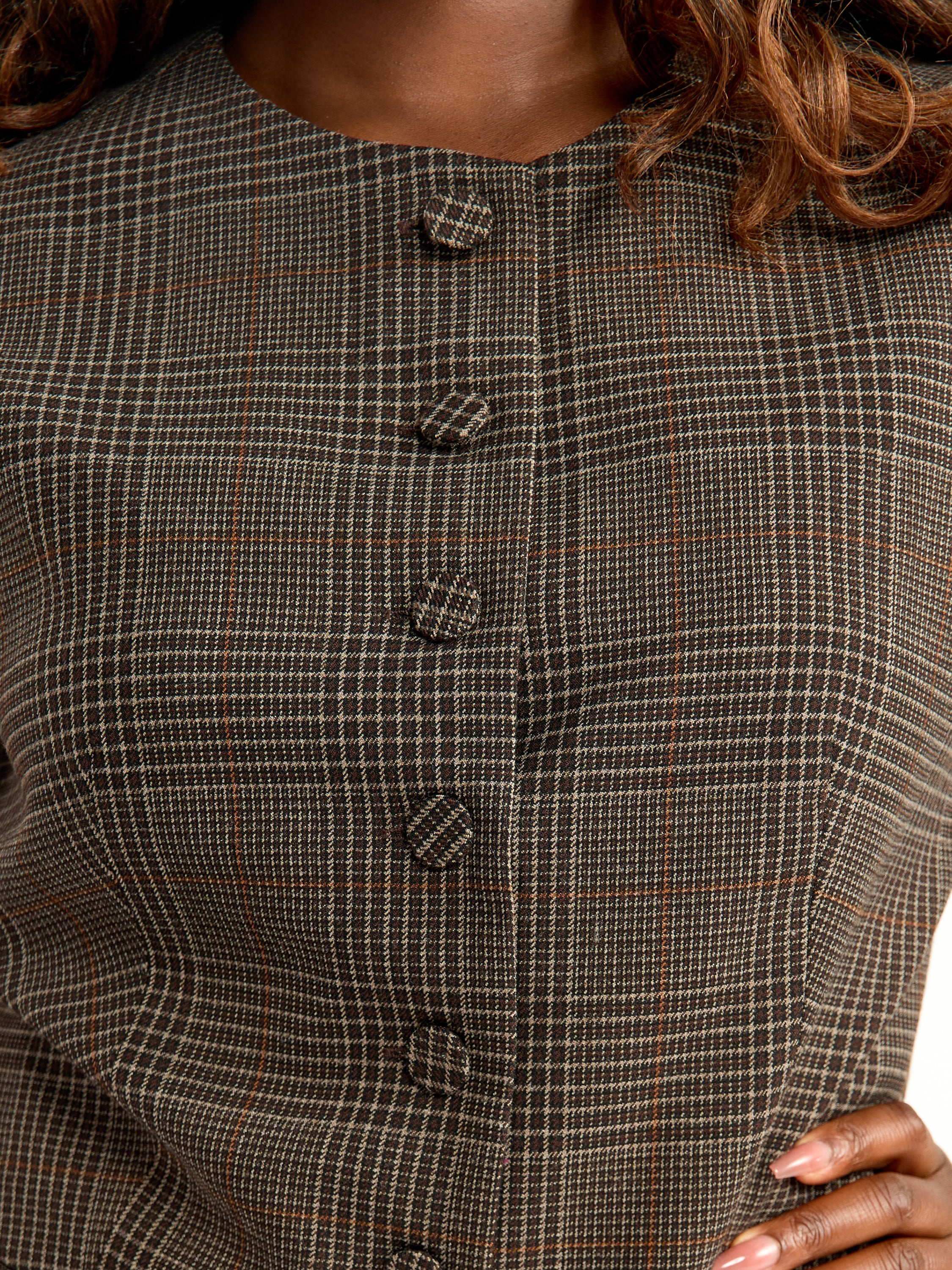 Silo Plaid Suiting Sleeveless Vest