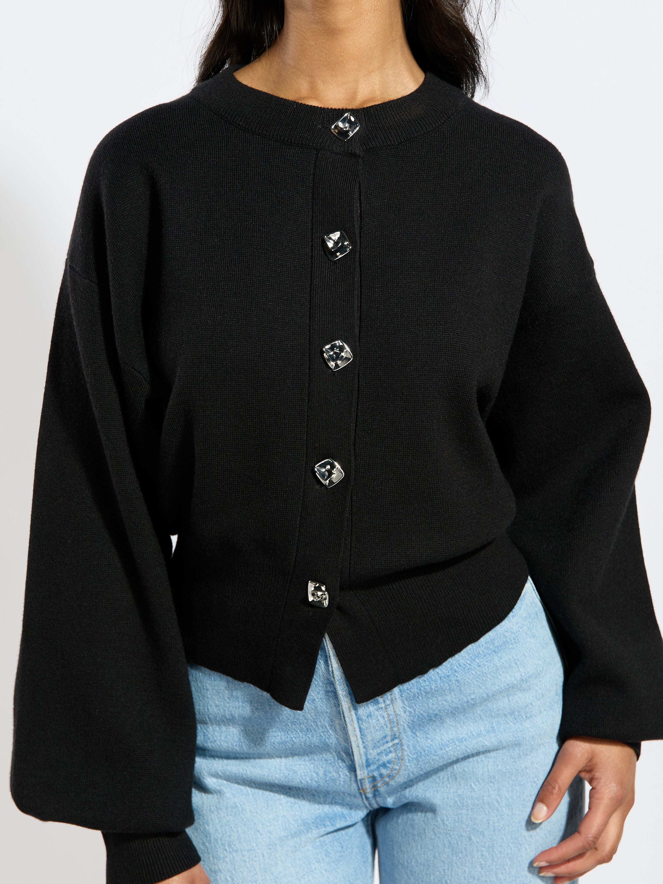 Archibald Silver Button Sweater