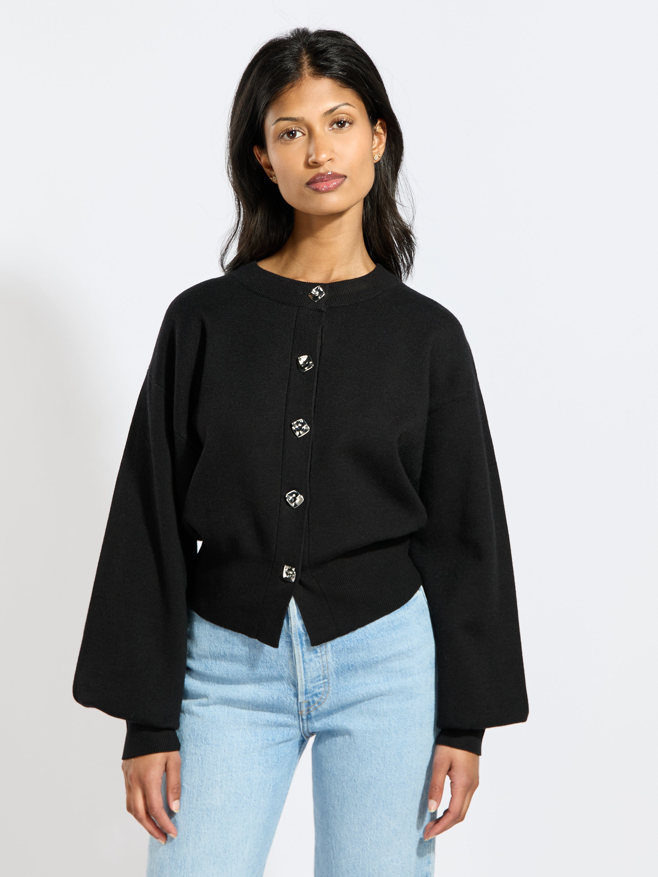 Archibald Silver Button Sweater