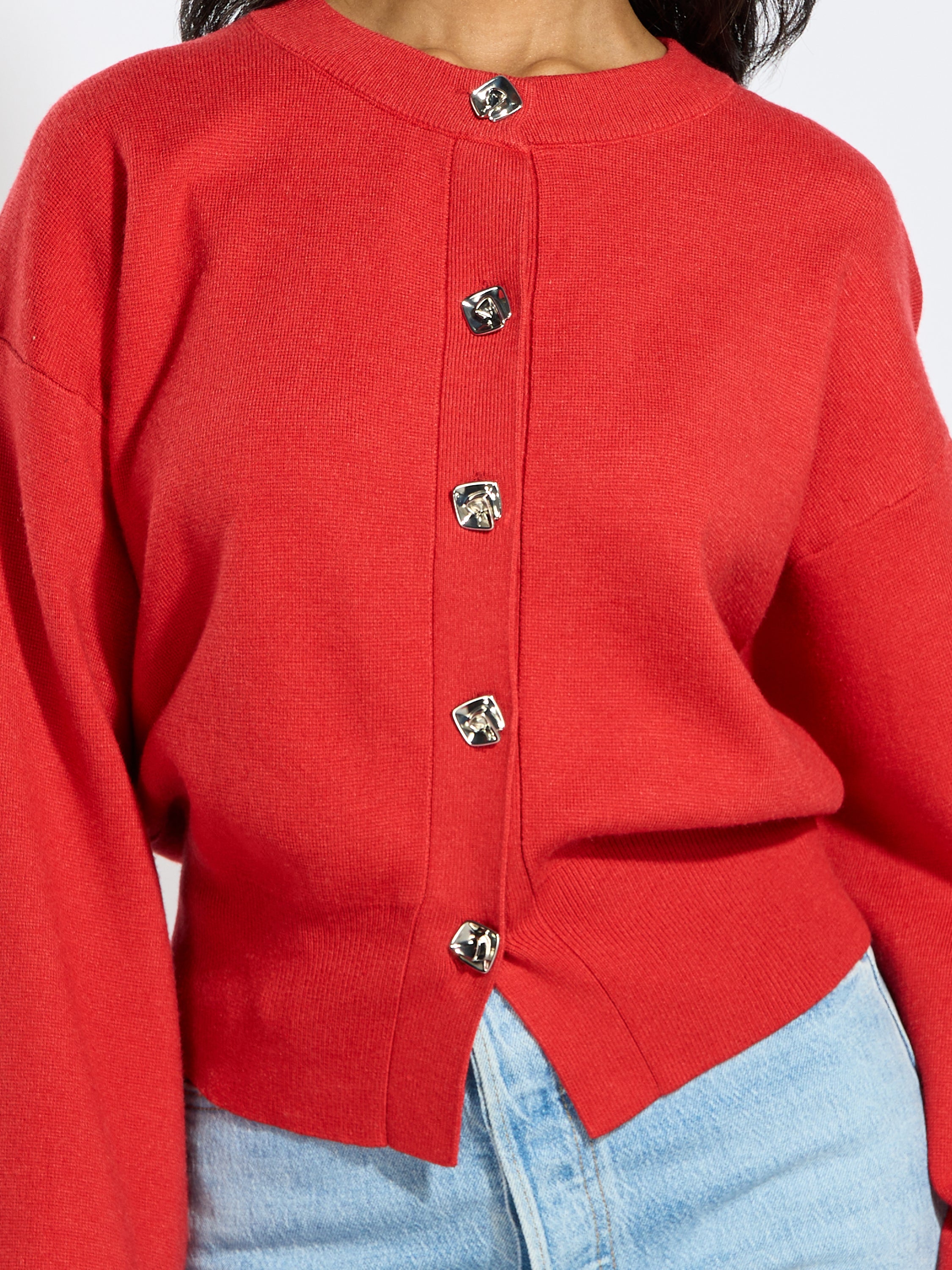 Archibald Silver Button Sweater