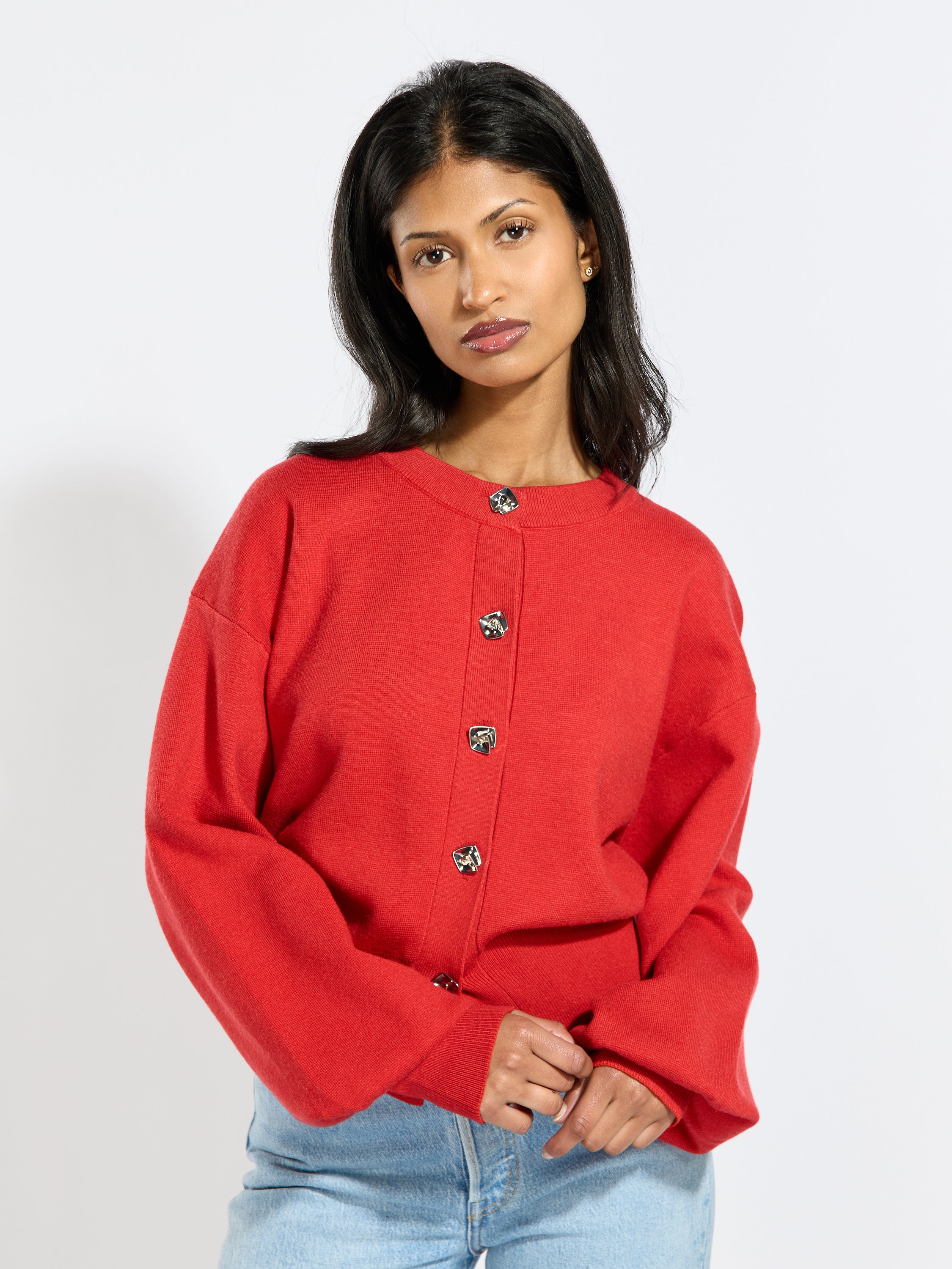 Archibald Silver Button Sweater
