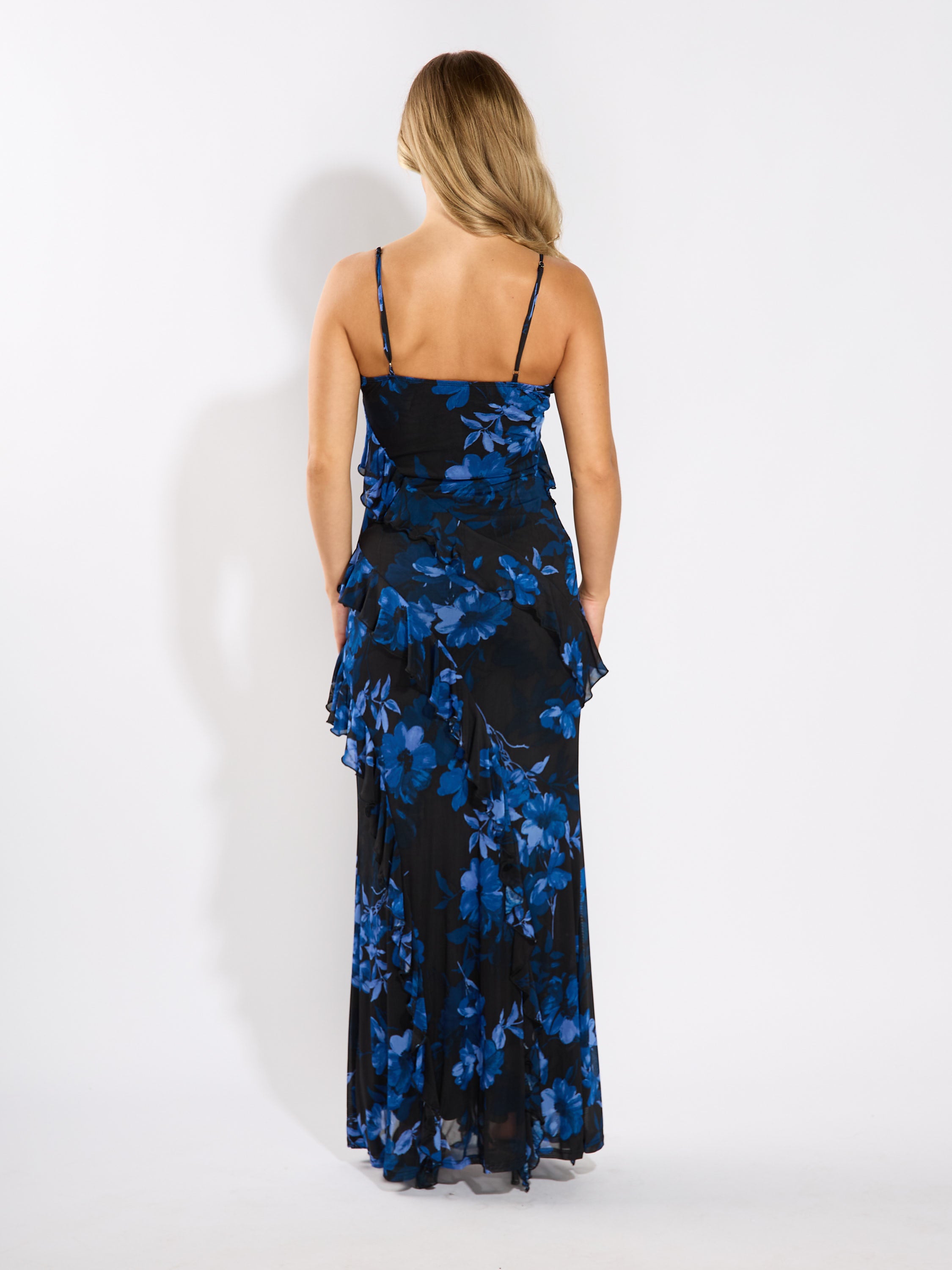 R&B Floral Ruffle Dress