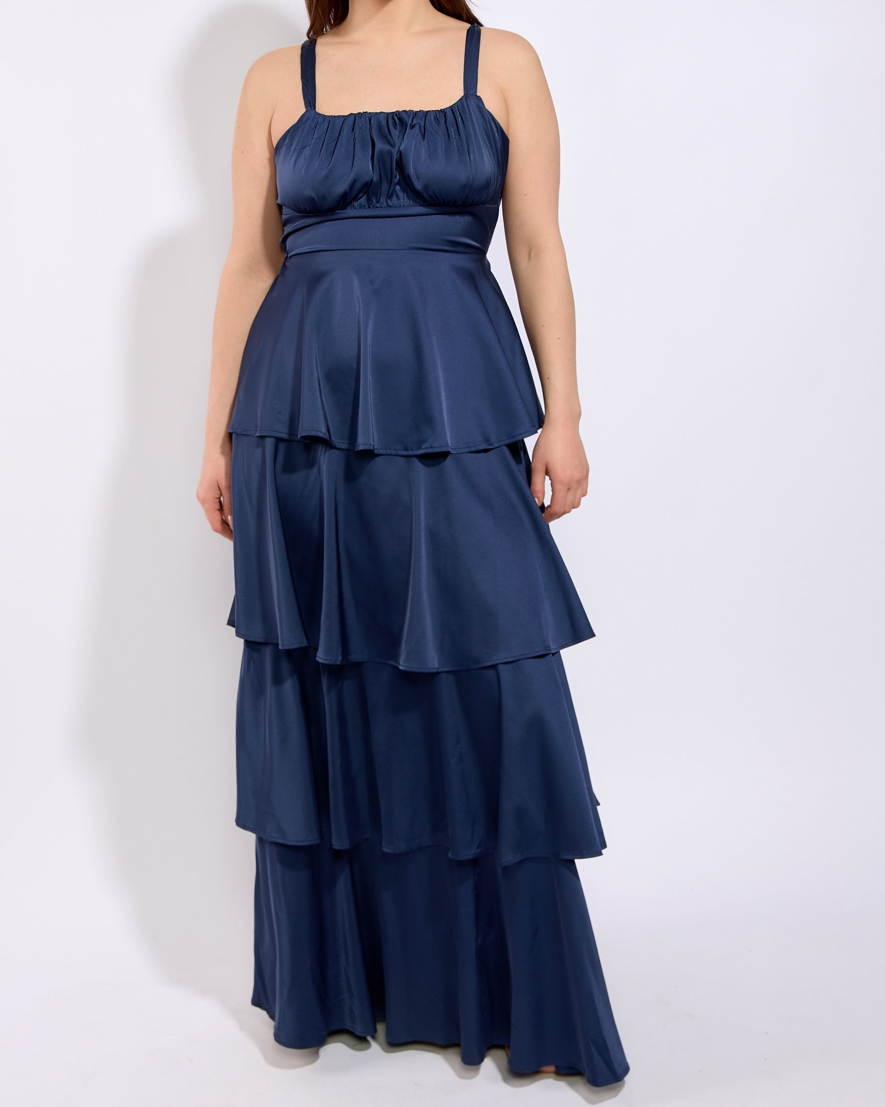 Jamie Solid Satin Maxi Dress