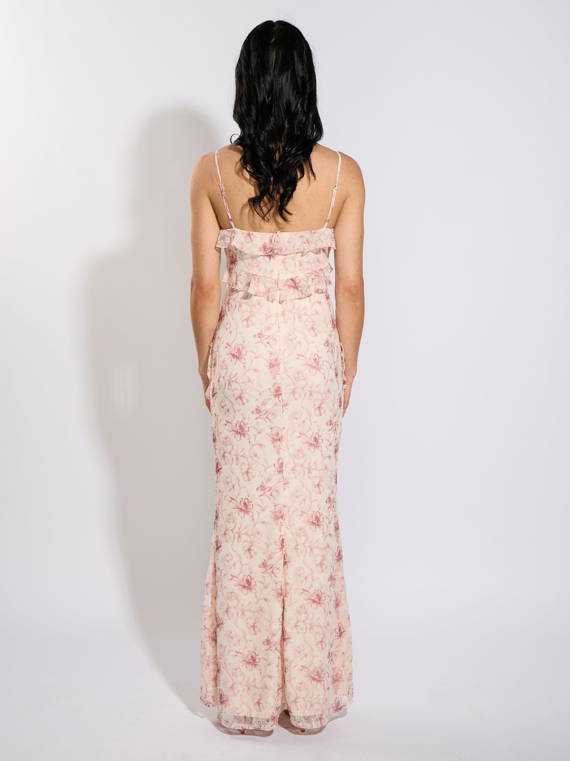 Rooney Lace Ruffle Maxi Dress