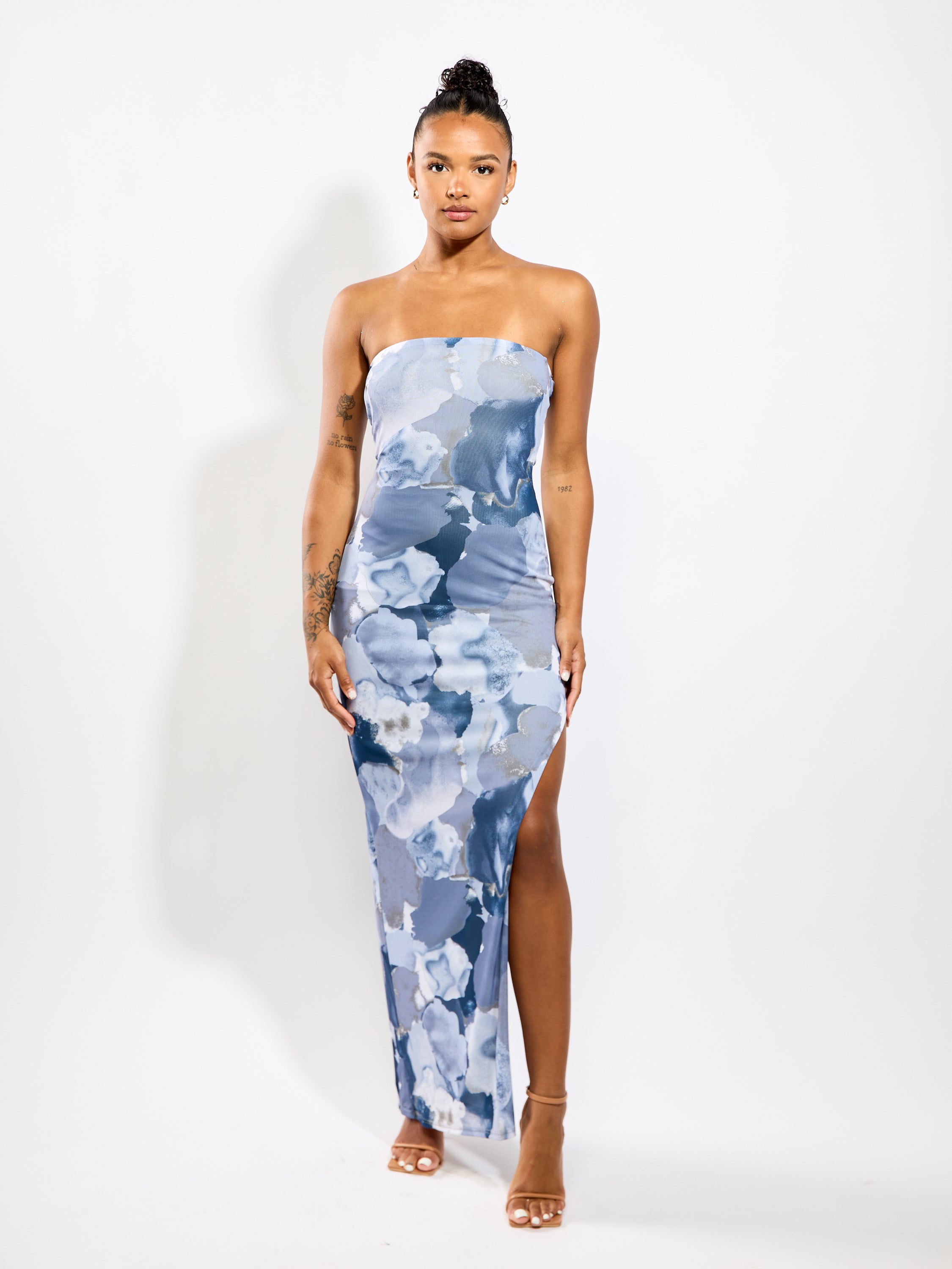 Lipa Strapless Mesh Long Dress