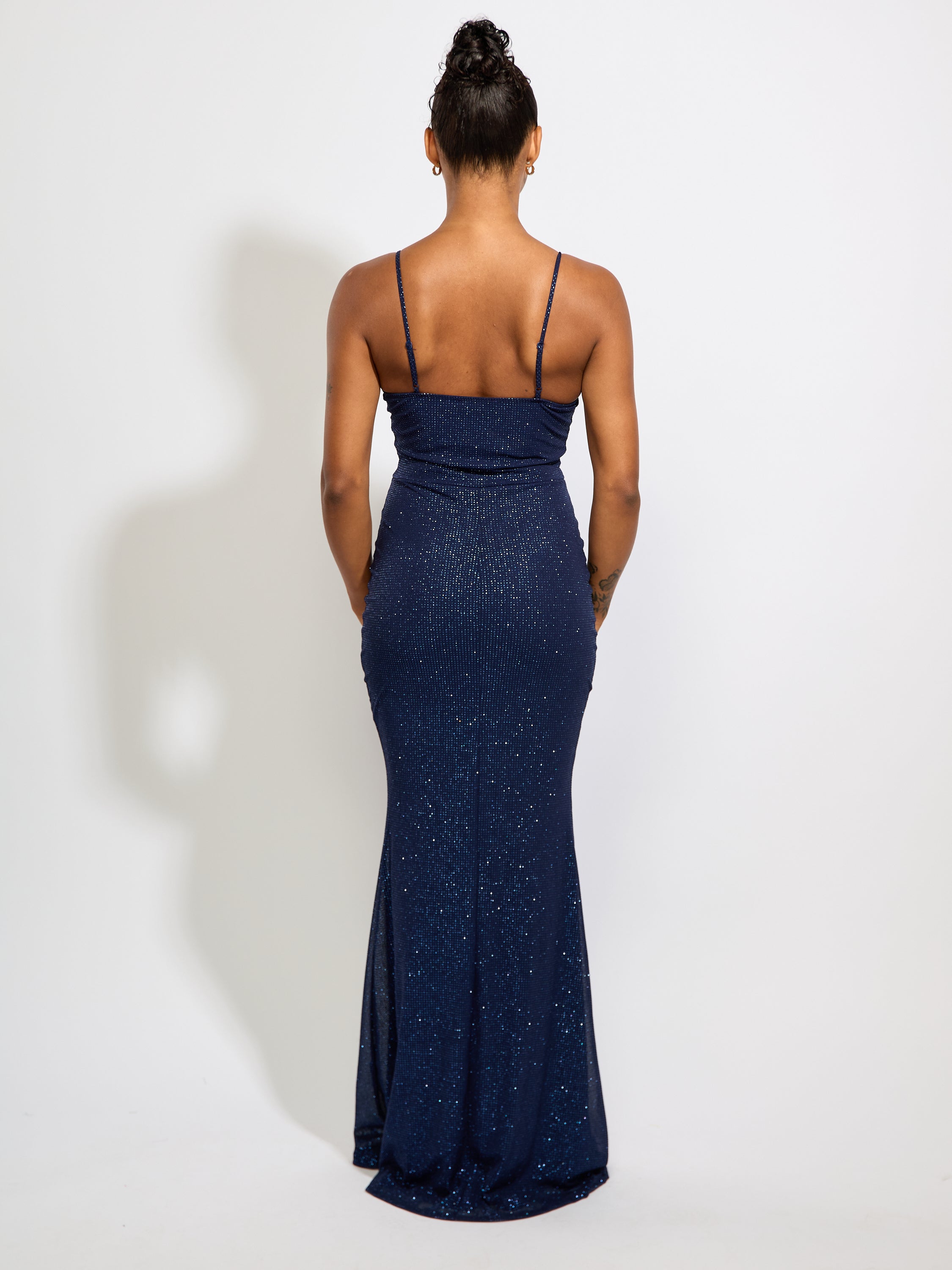 Ivy Glitter Cowl Maxi Dress