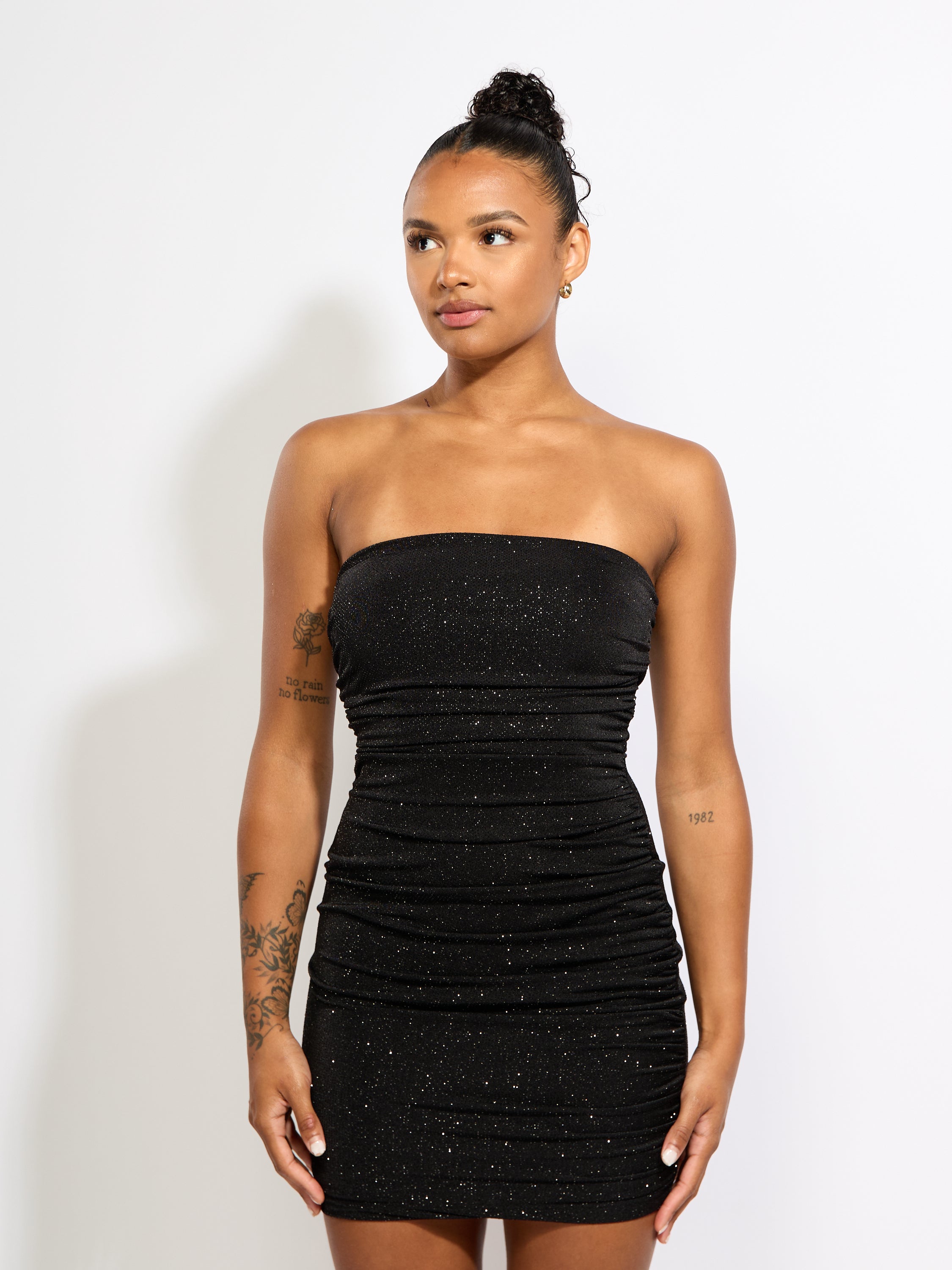 Brynn Slinky Glitter Mini Dress