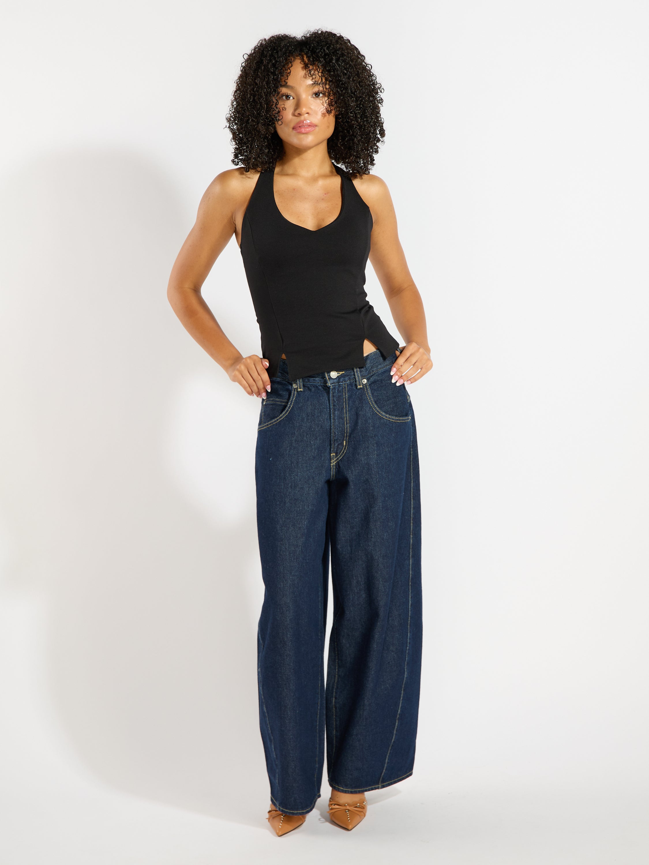 Calla Halter Ponte Top