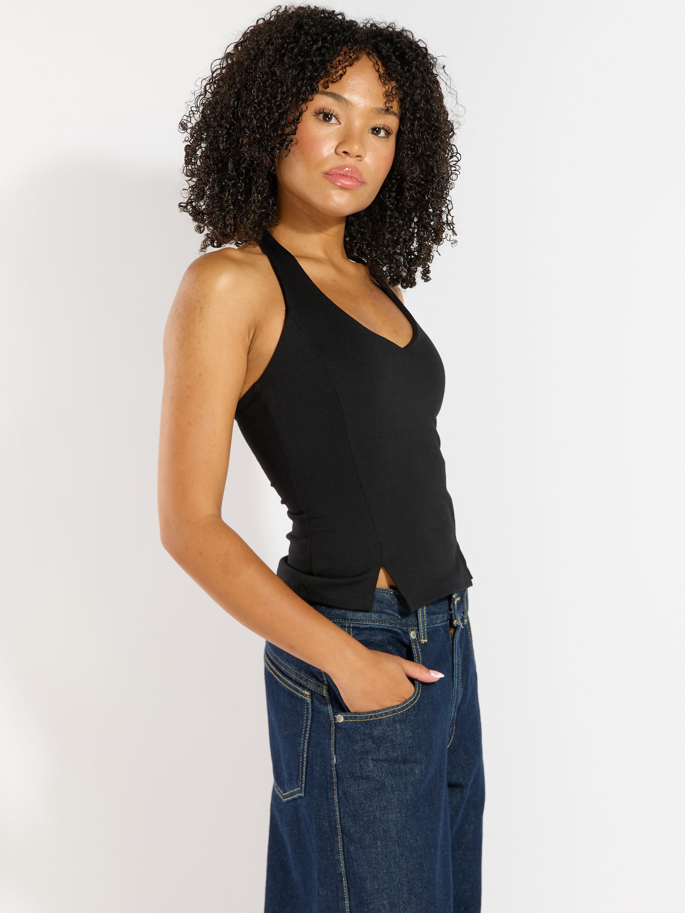 Calla Halter Ponte Top