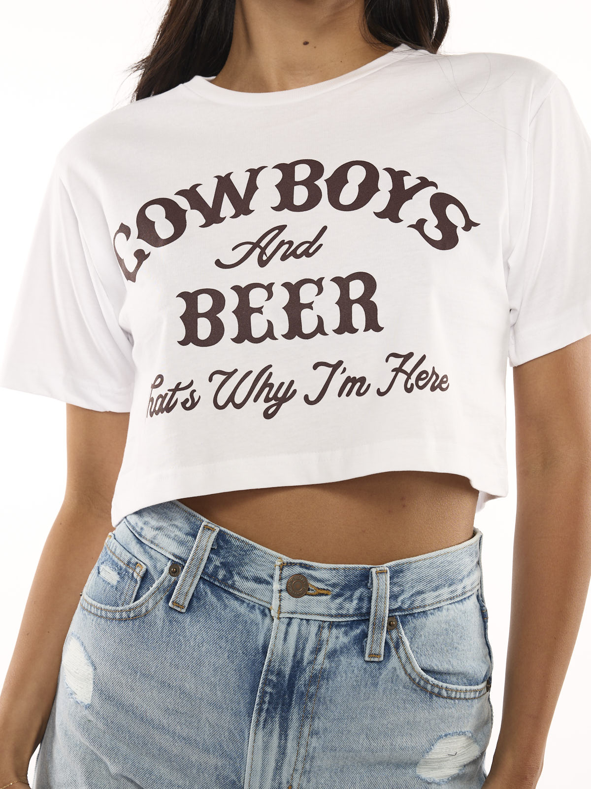 Cowboys + Beer Crop Tee