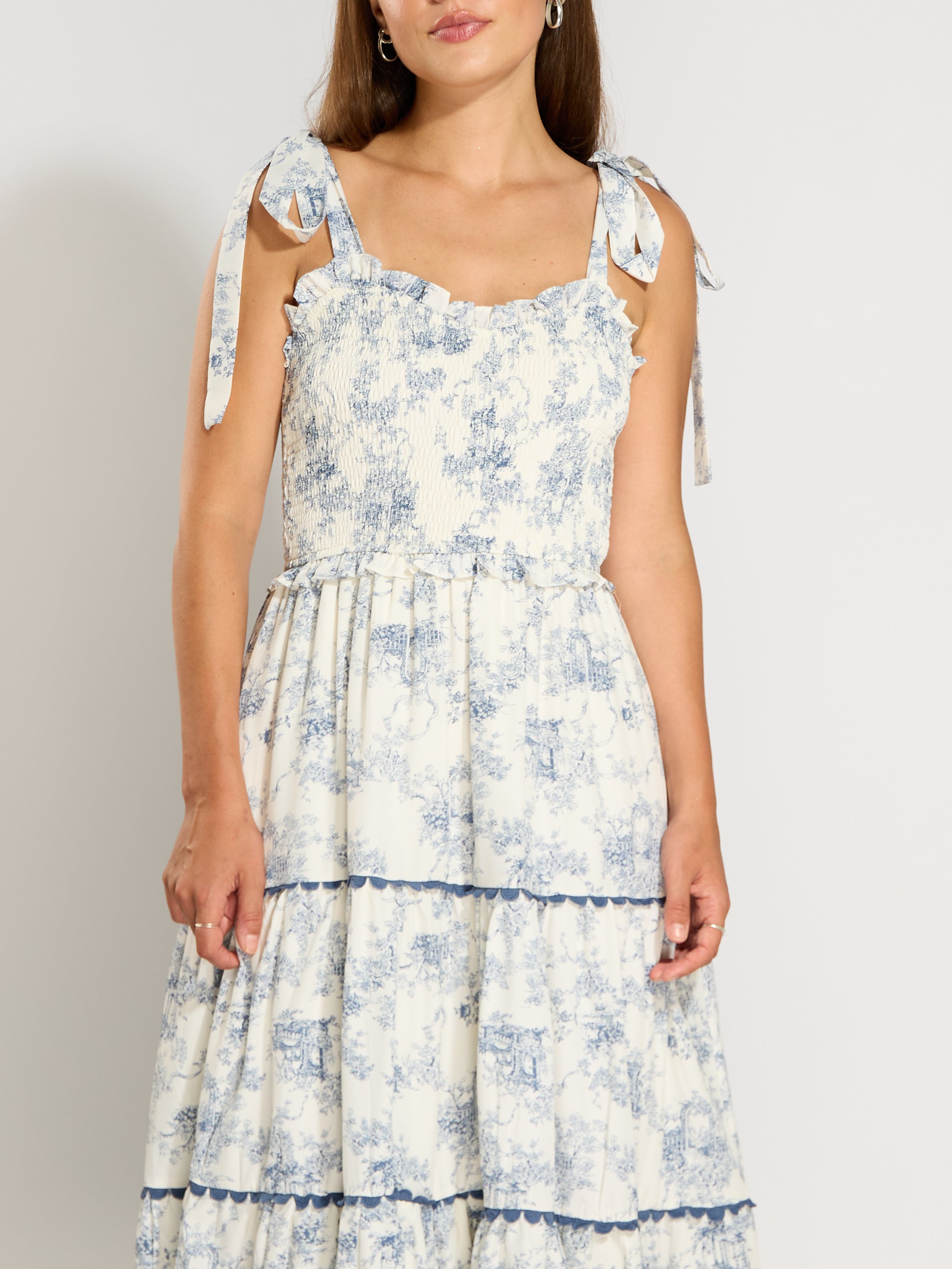 Joy Tie Shoulder Maxi Dress