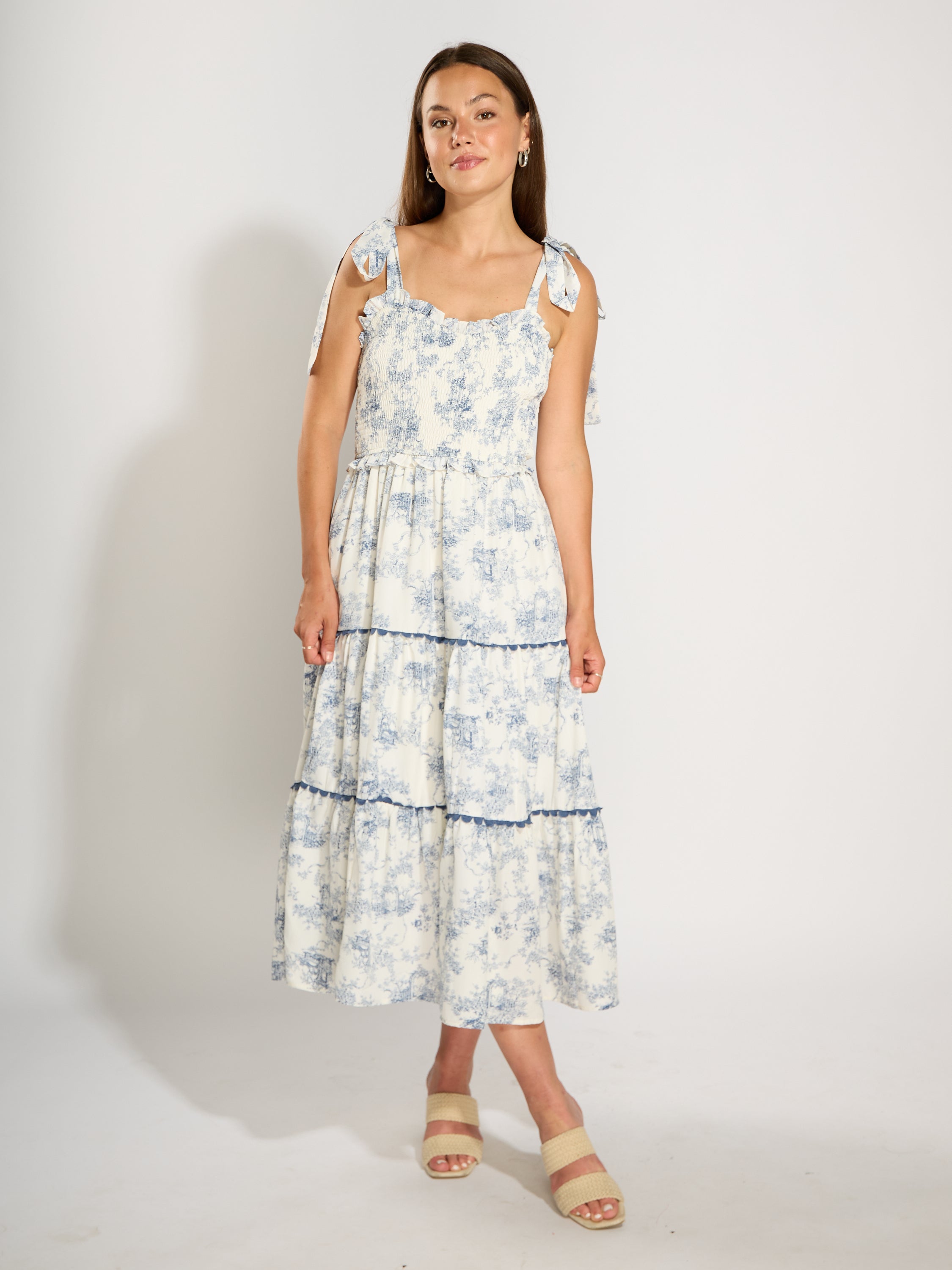 Joy Tie Shoulder Maxi Dress