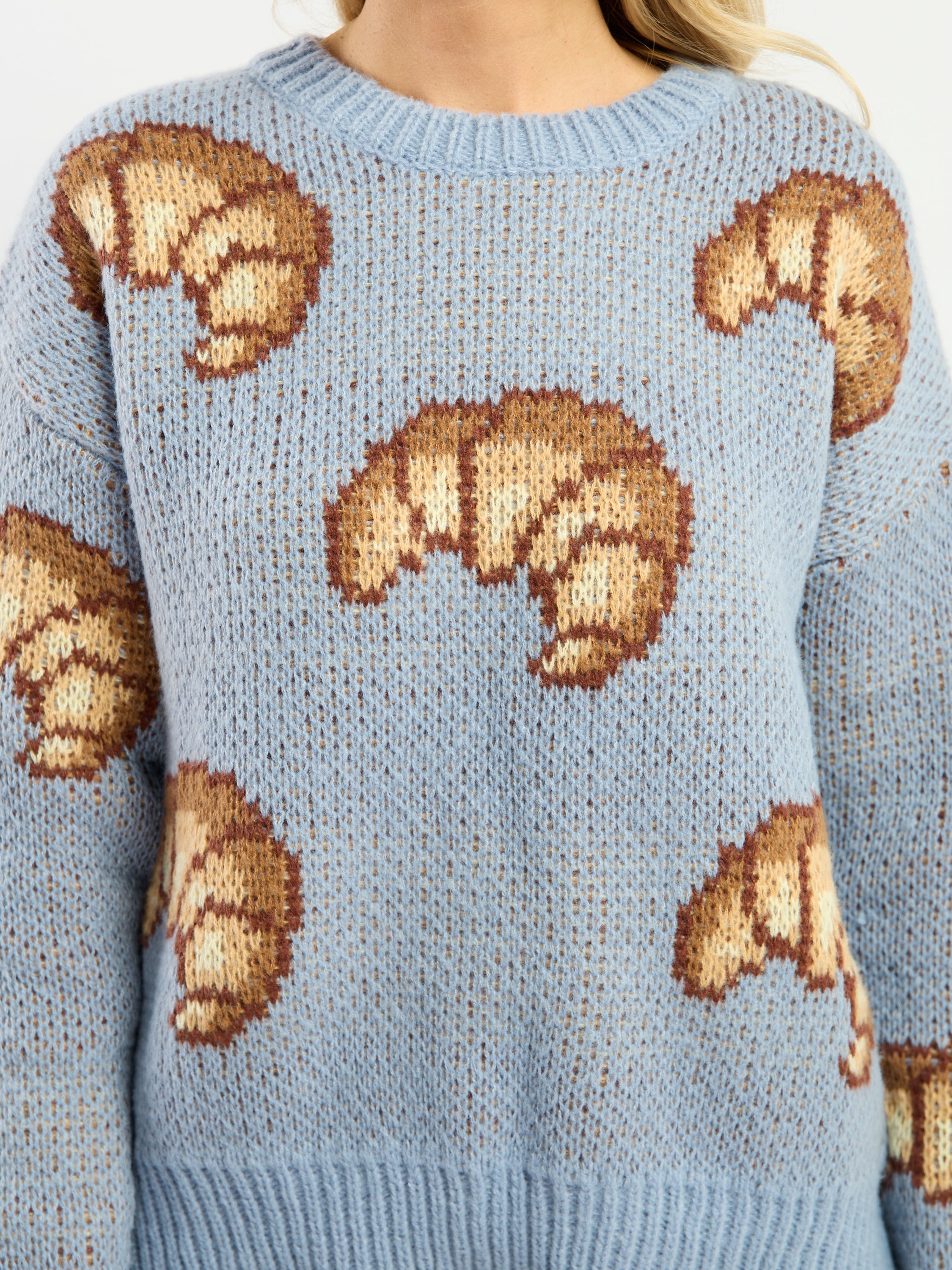 Croissant Oversized Crew Sweater