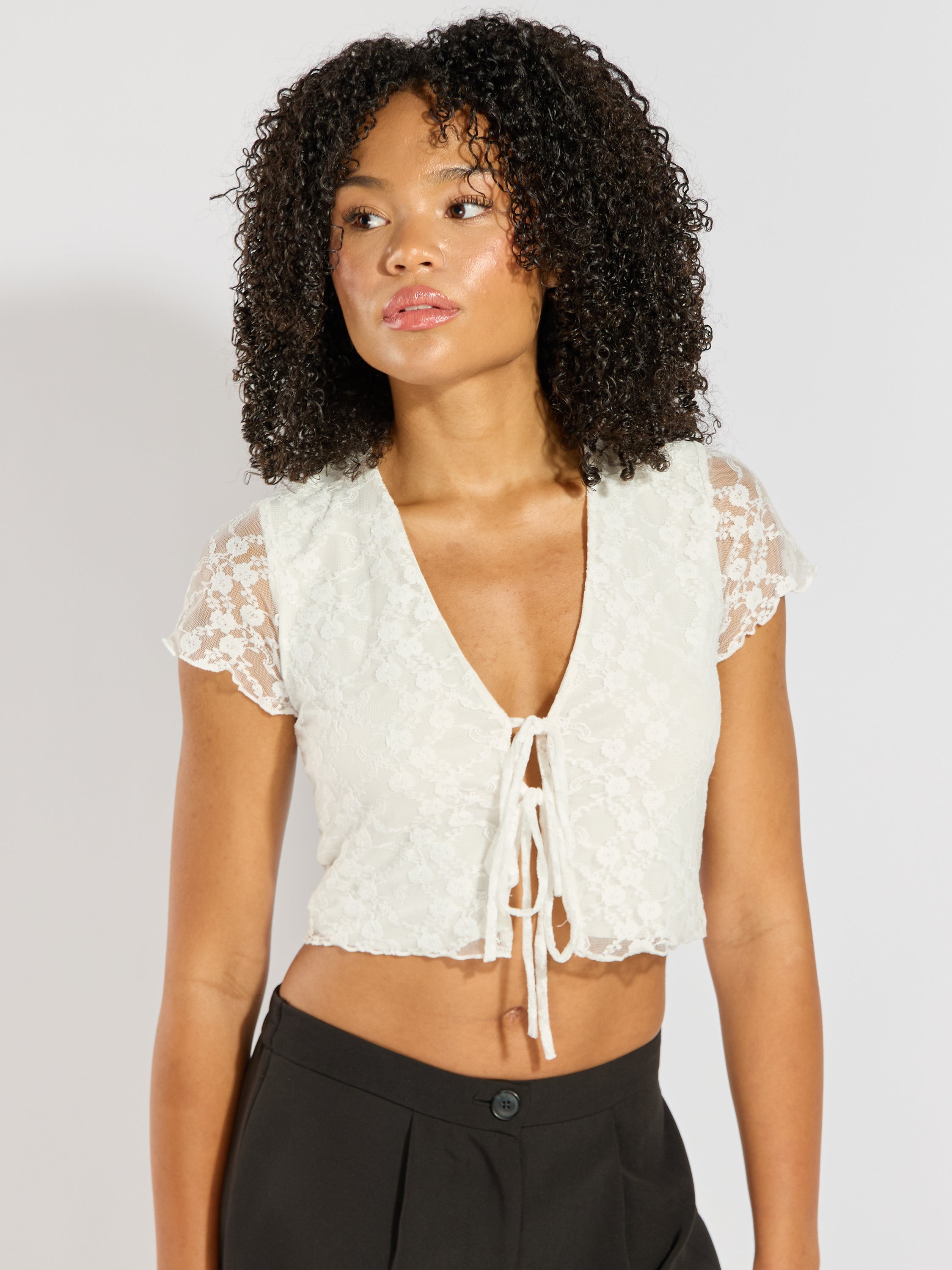 Jackson Lace Tie Top