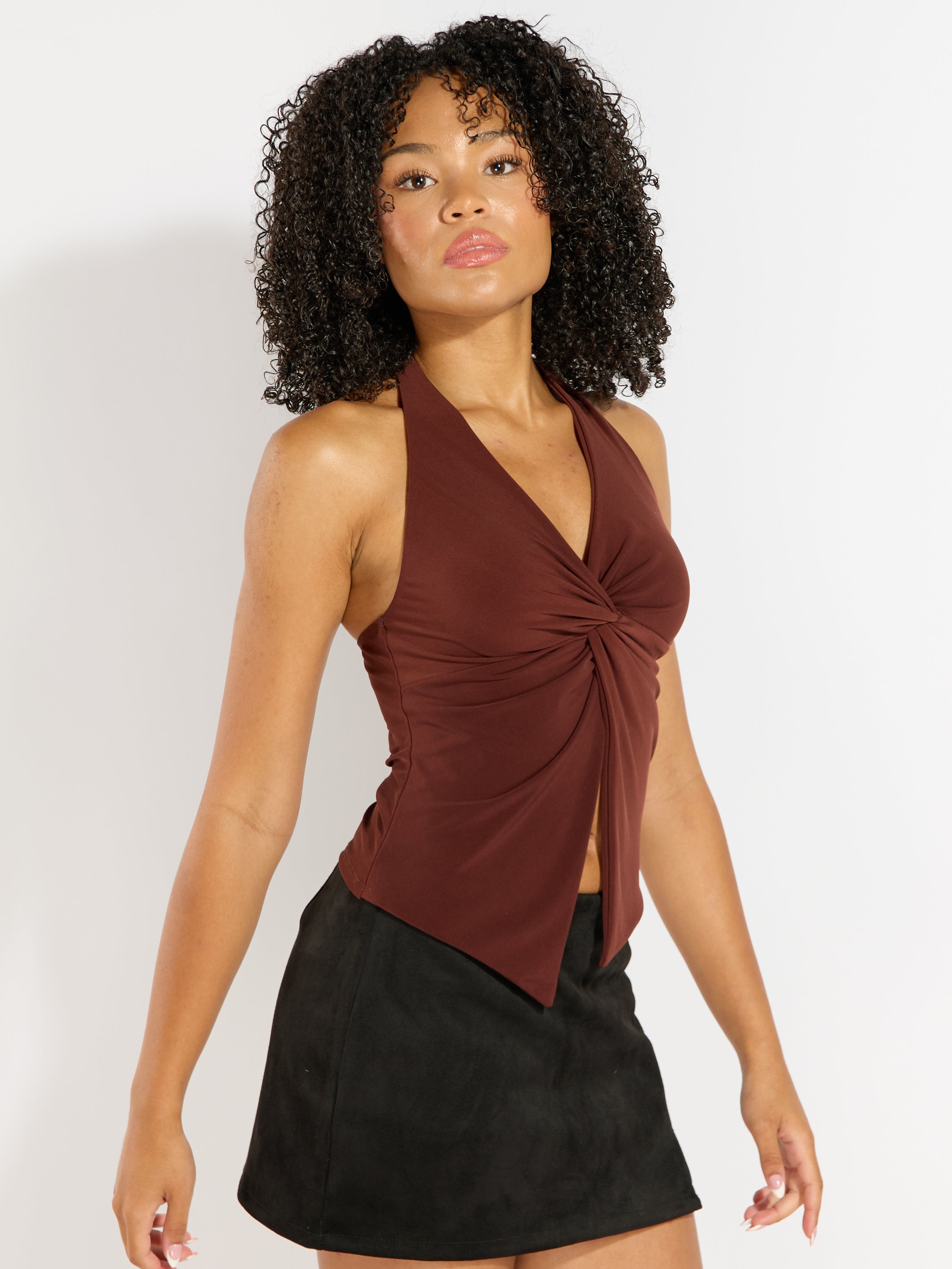 Marina Twist Front Halter Top