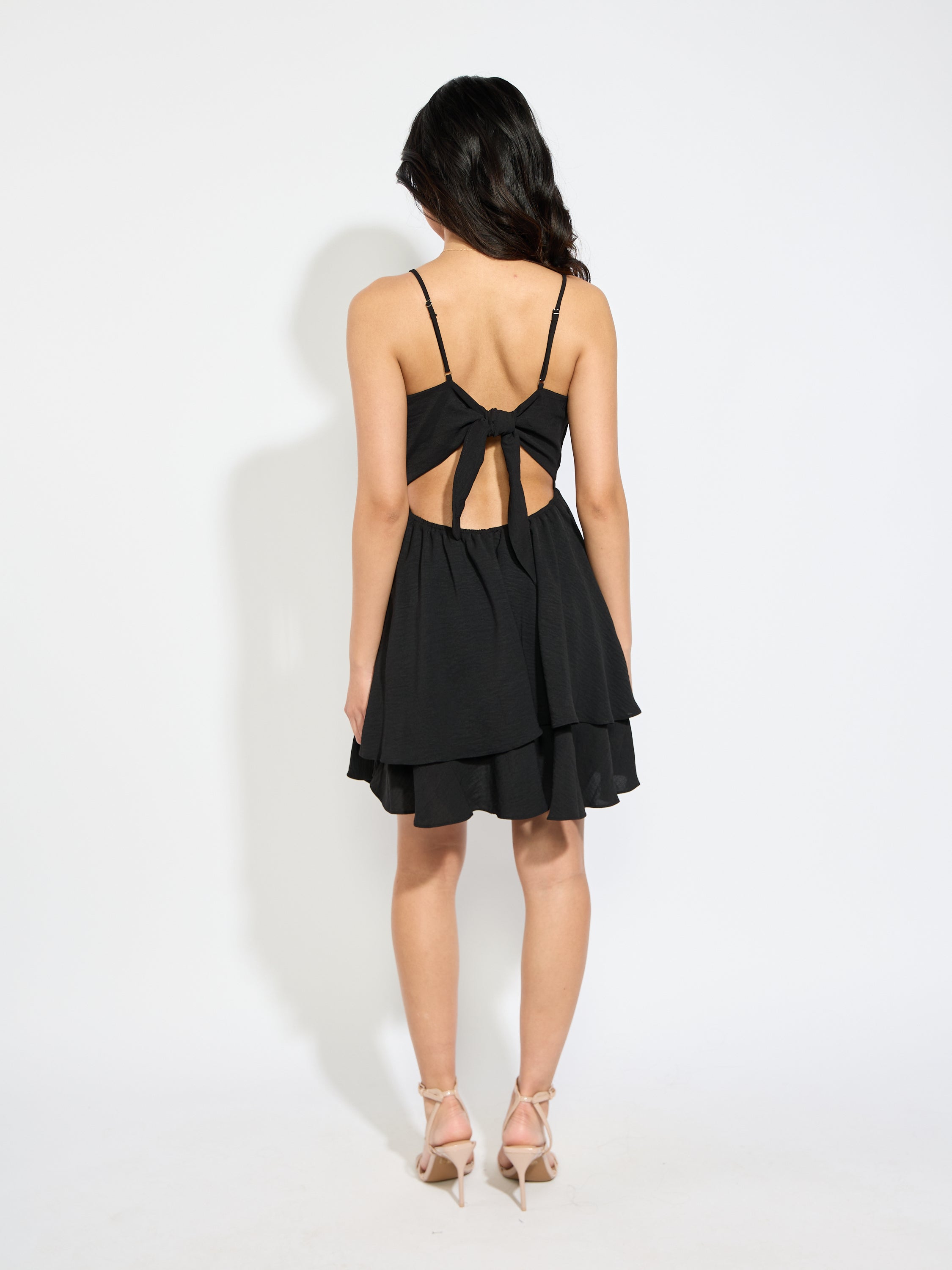 Debbie Double Layer Tie Back Dress