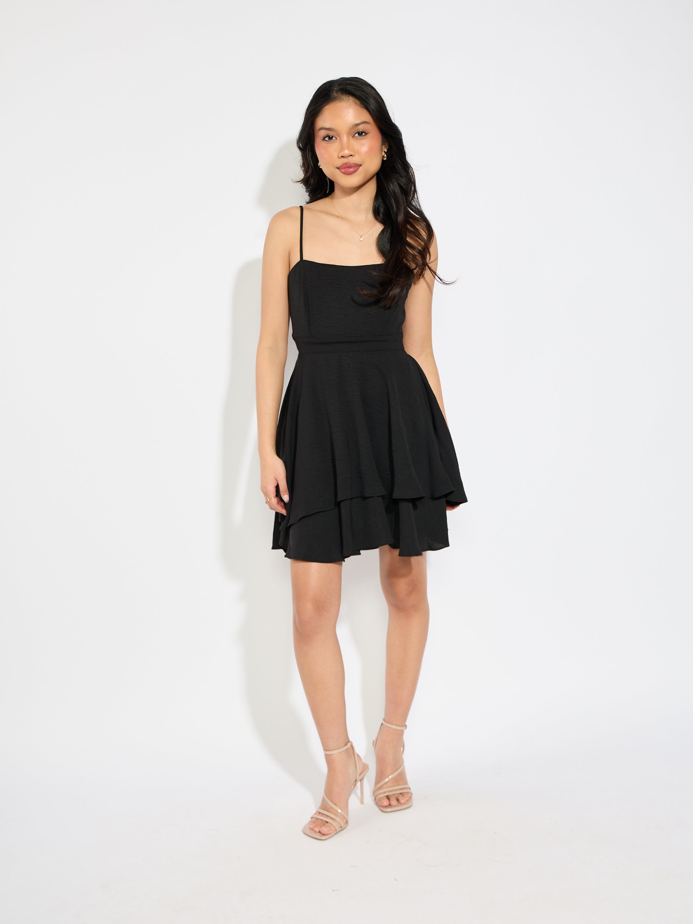 Debbie Double Layer Tie Back Dress