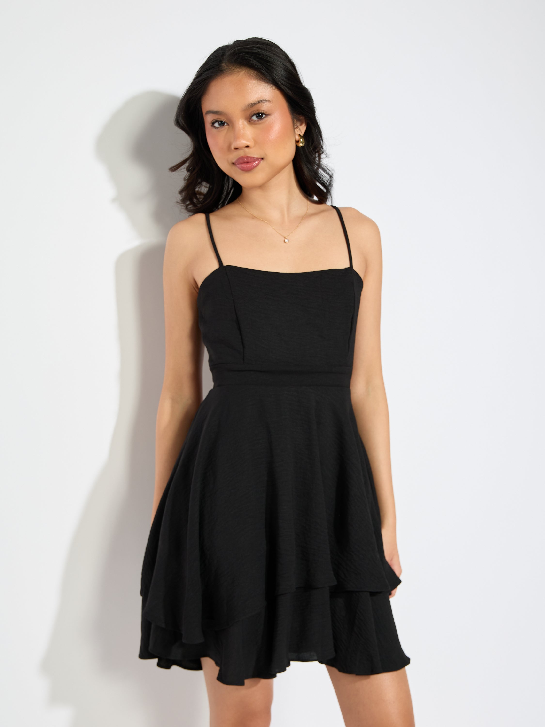 Debbie Double Layer Tie Back Dress