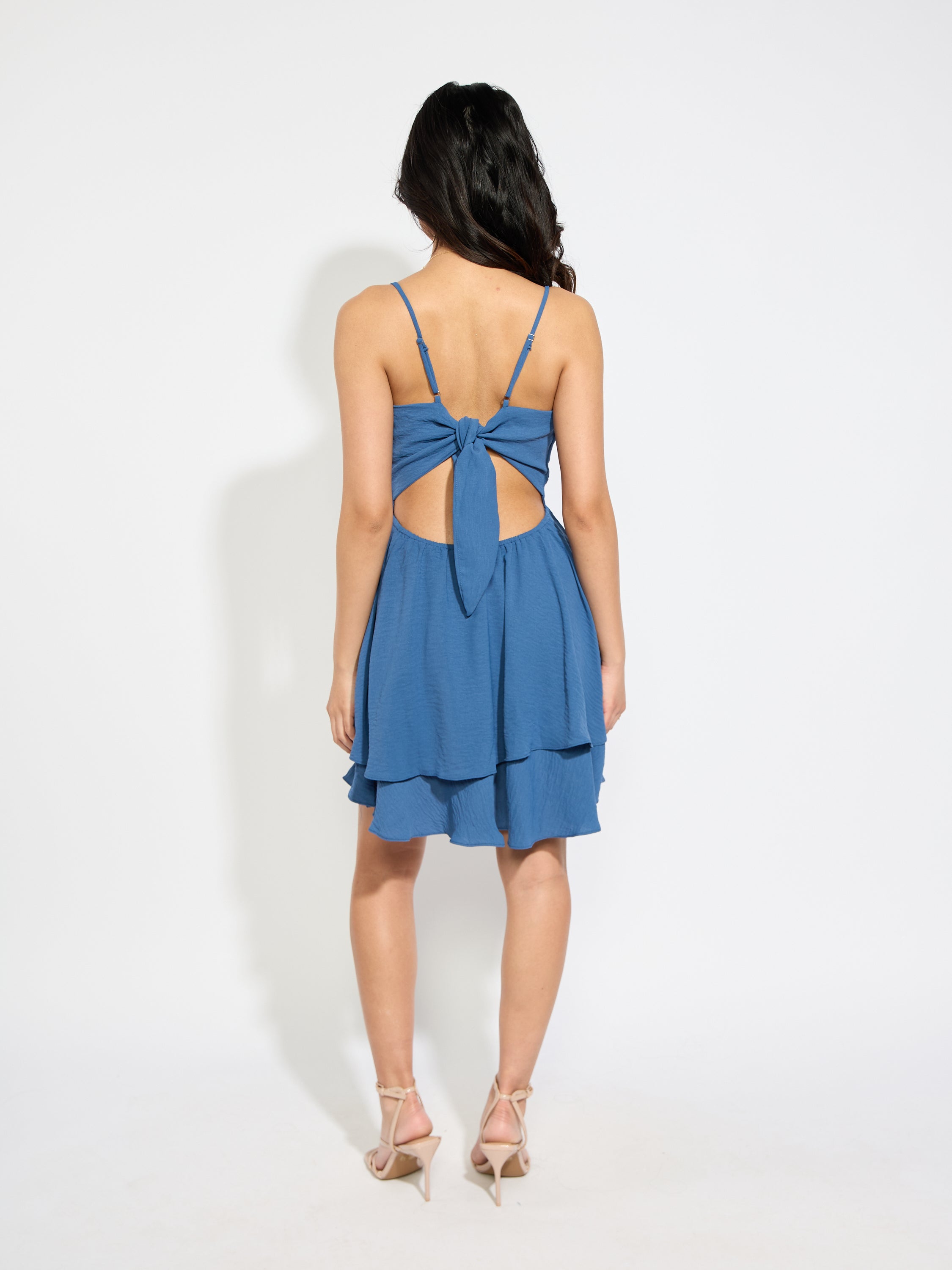 Debbie Double Layer Tie Back Dress