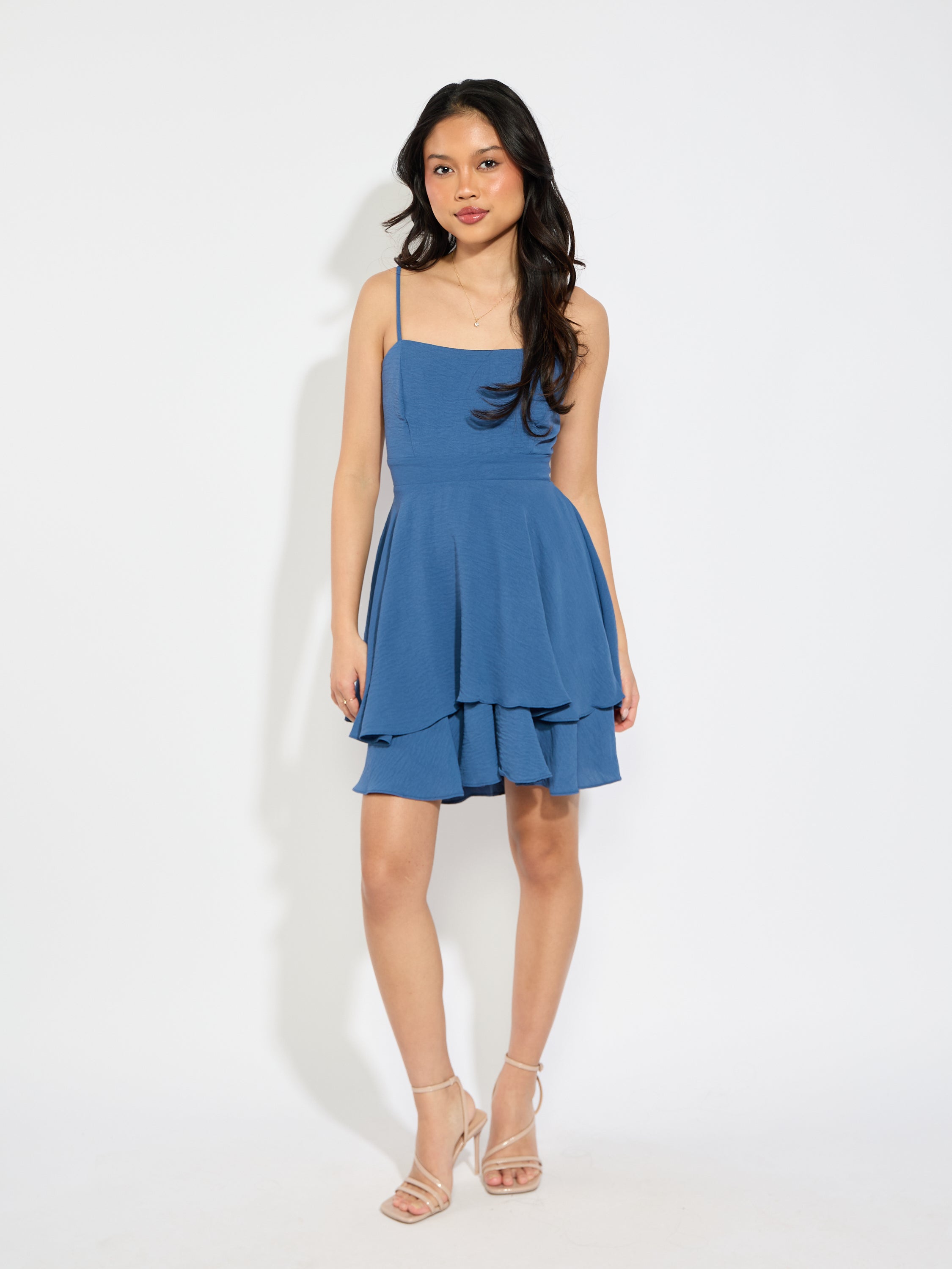 Debbie Double Layer Tie Back Dress
