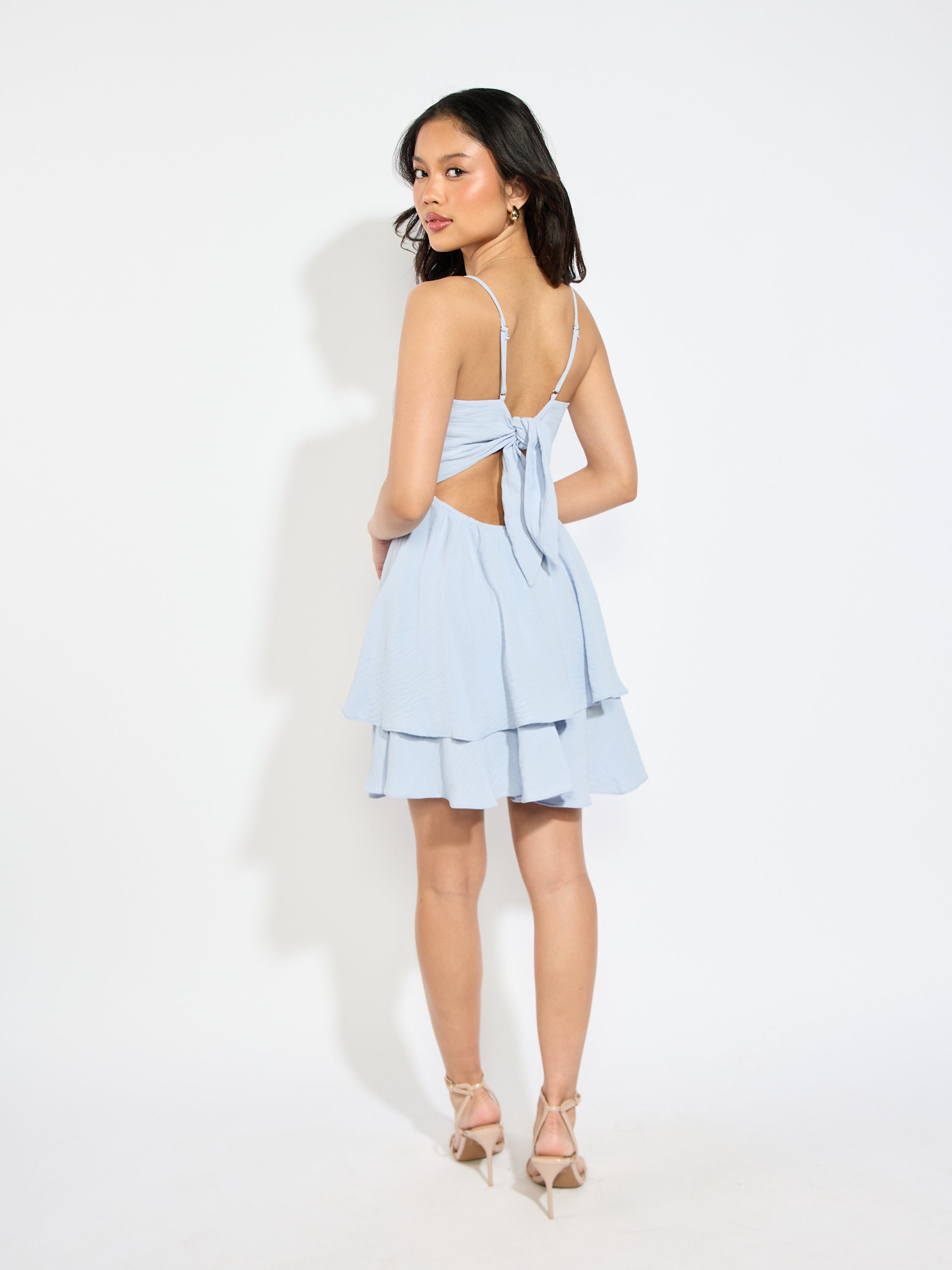 Debbie Double Layer Tie Back Dress