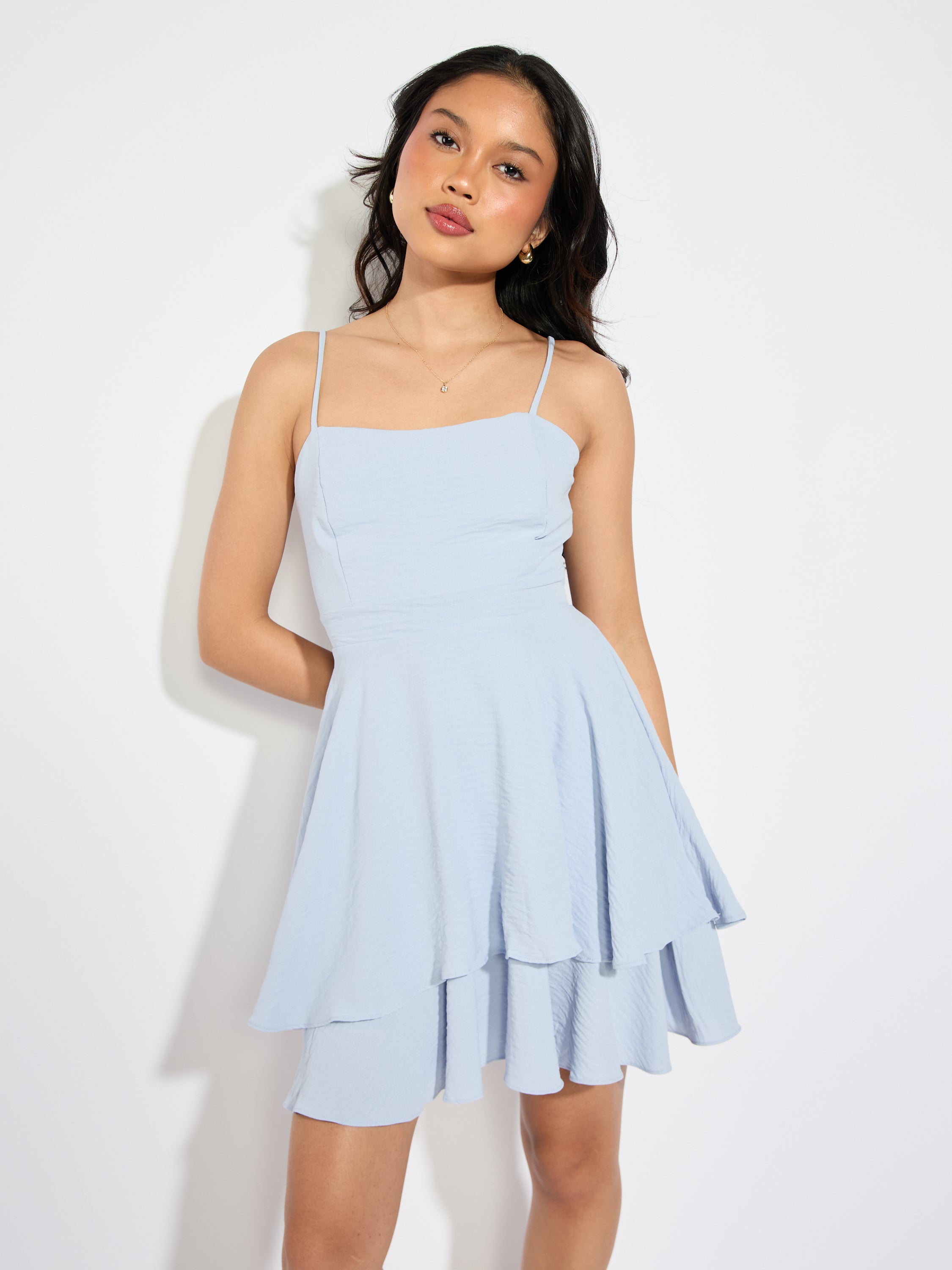 Debbie Double Layer Tie Back Dress