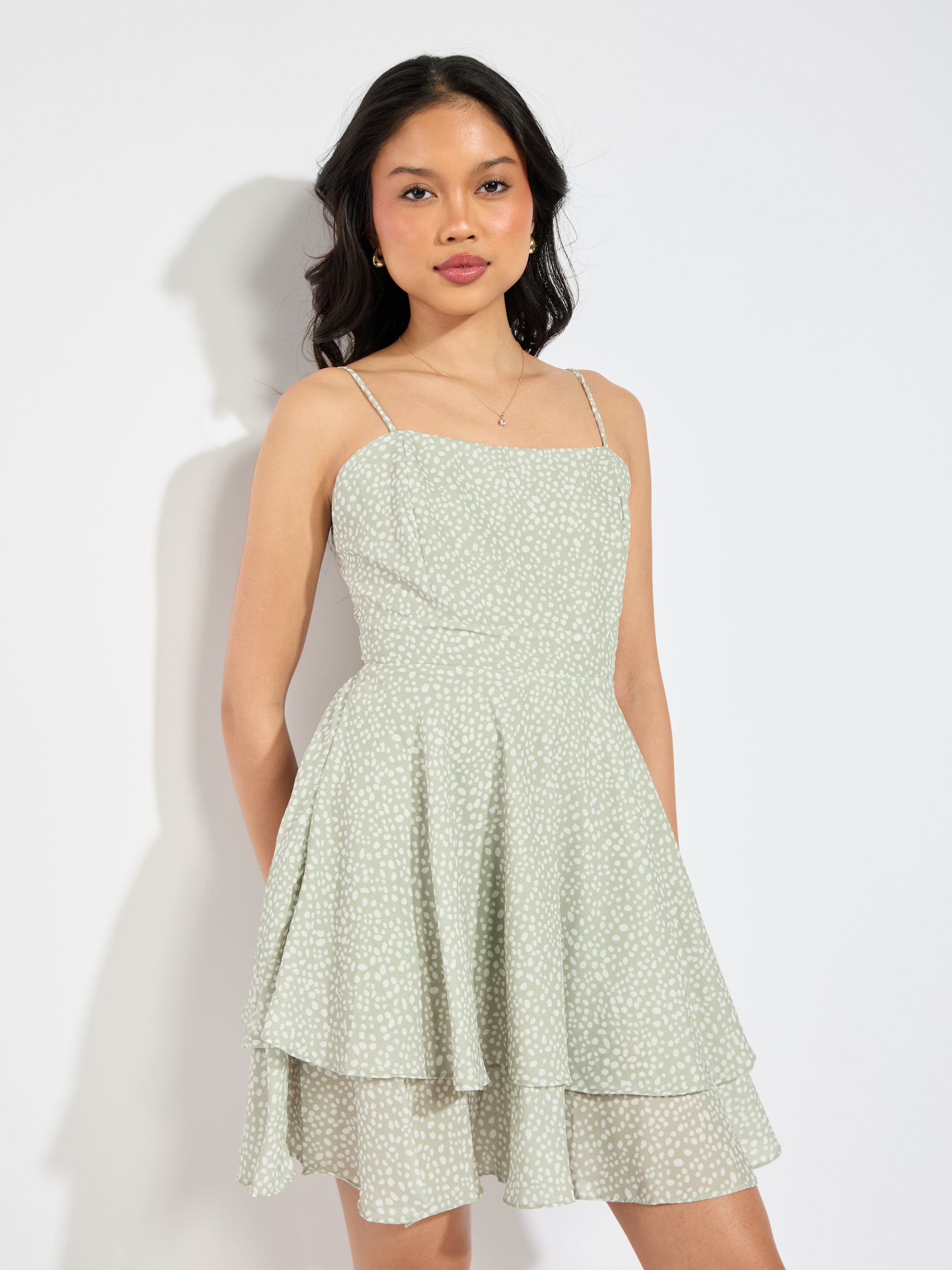 Smash Dot Tie Layer Dress