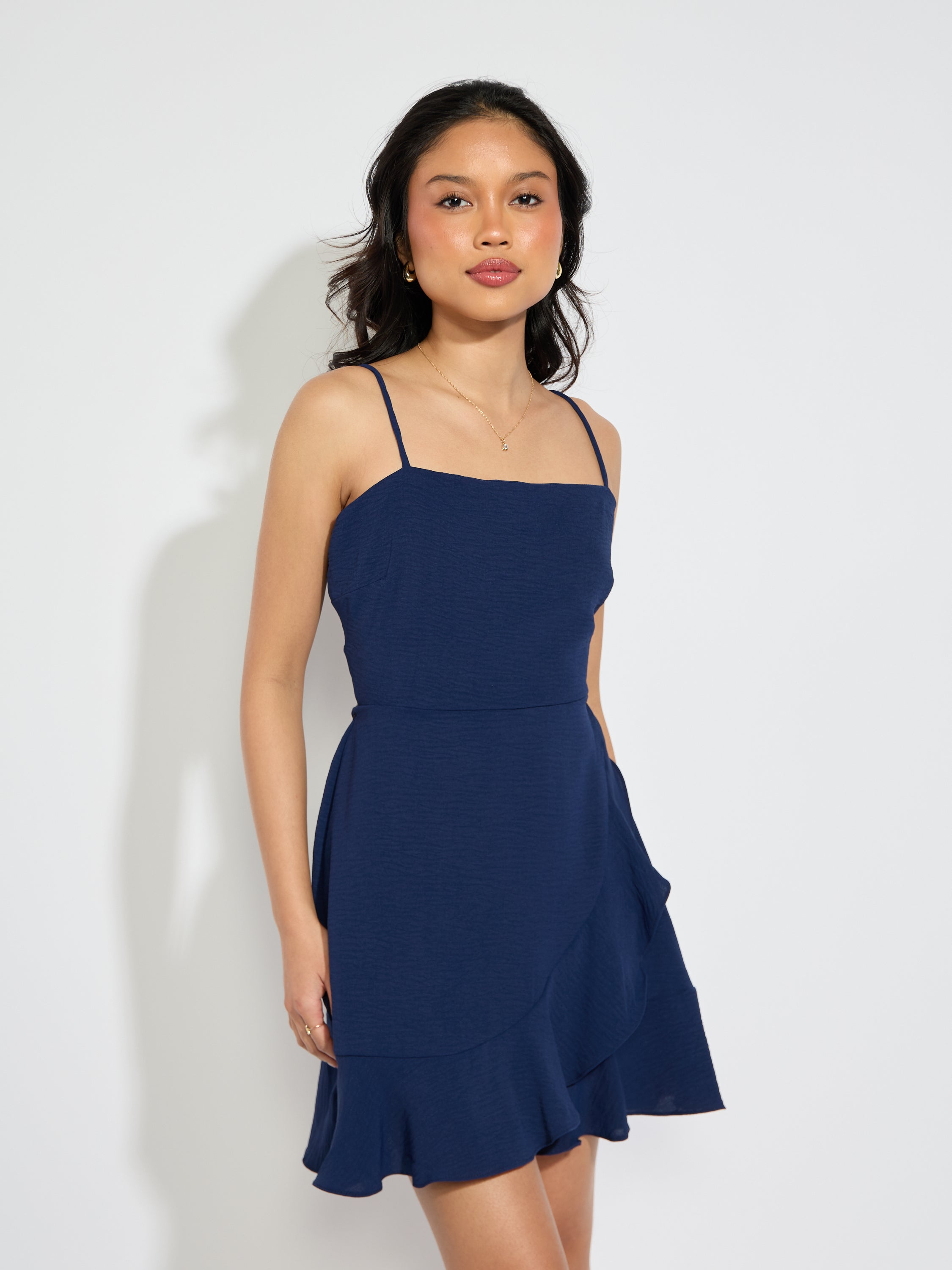 Debra Ruffle Side Tie Back Dress