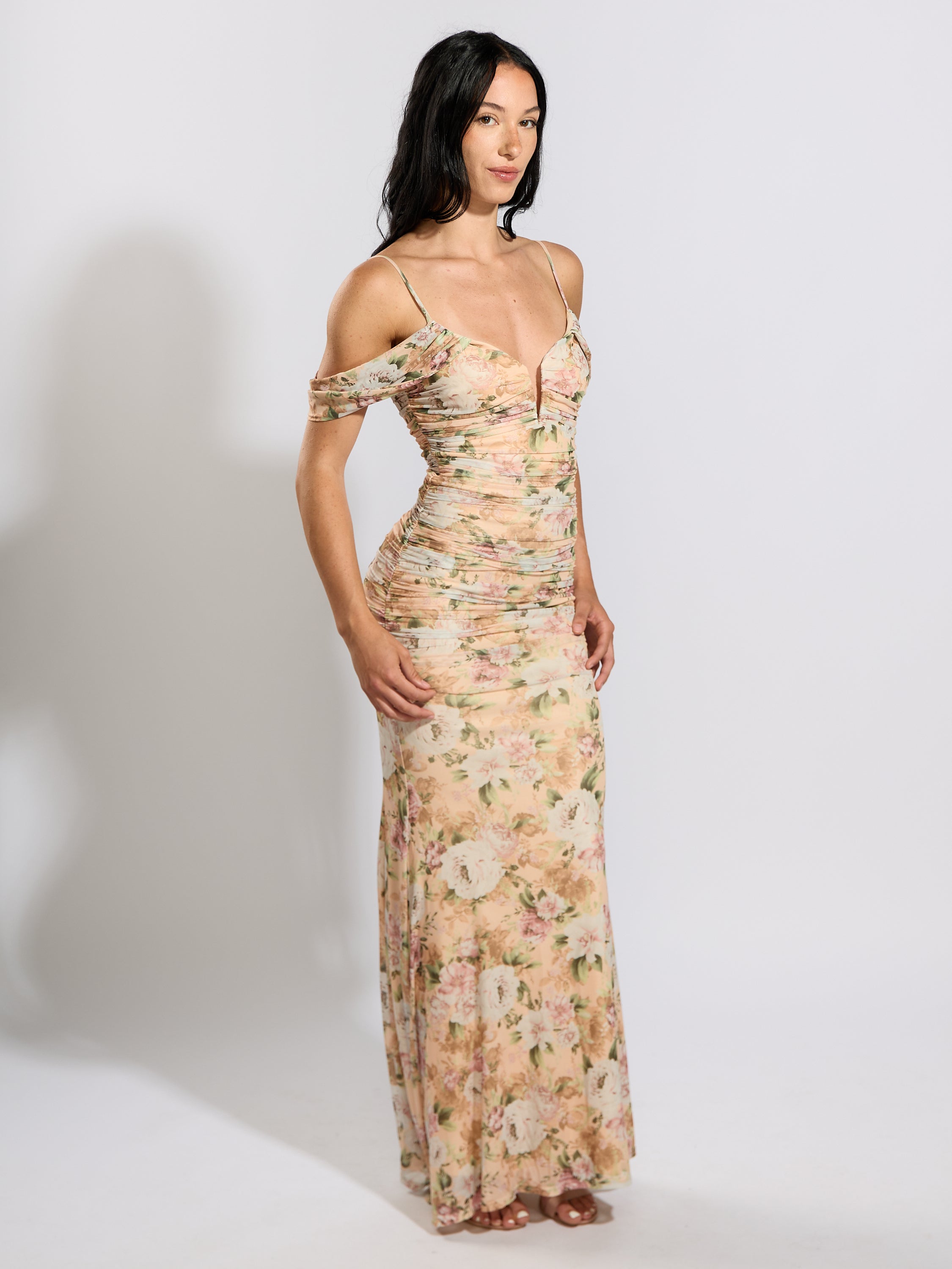 Grace Floral Mesh Maxi Dress