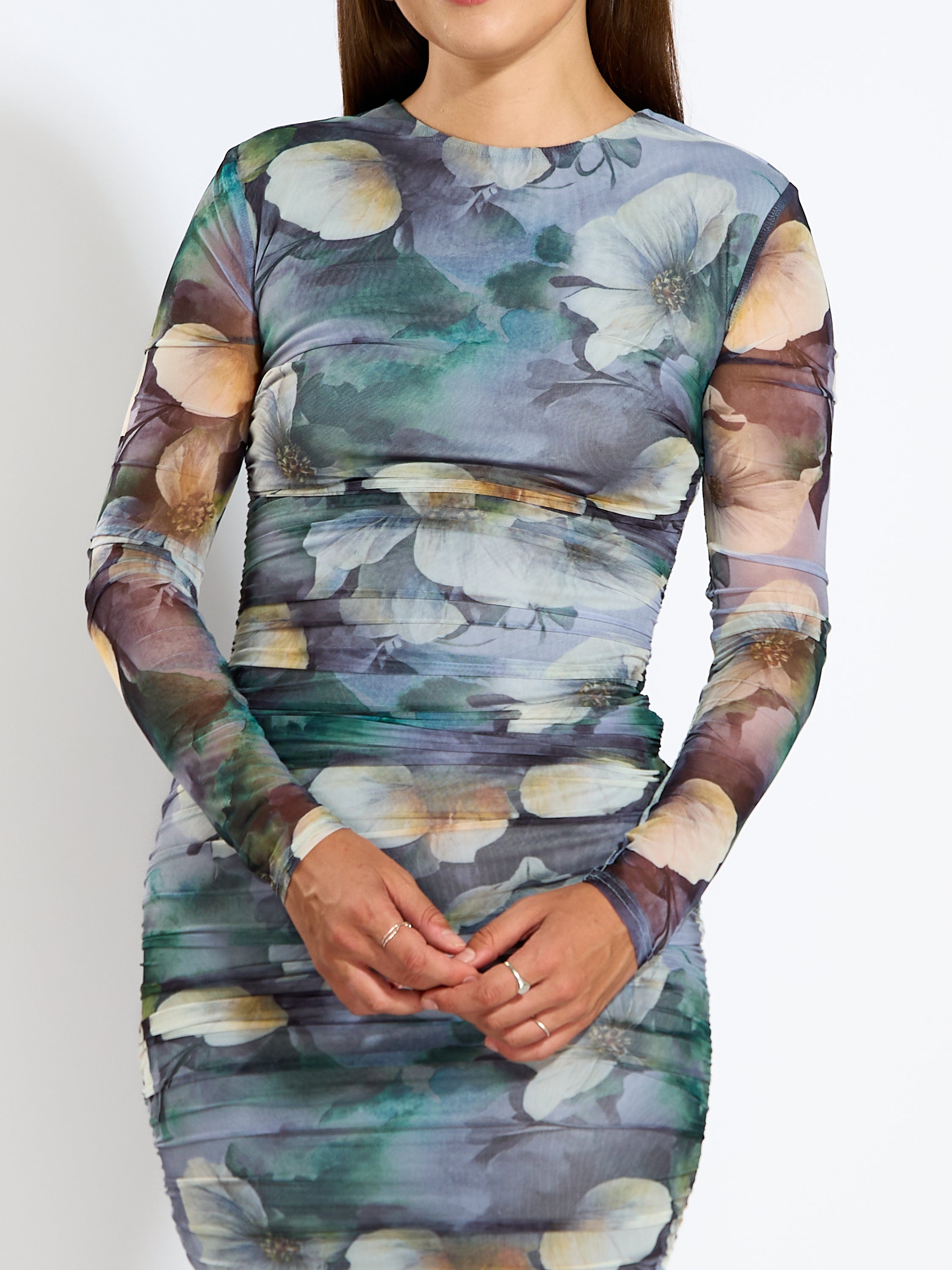 Karma Floral Mesh Dress