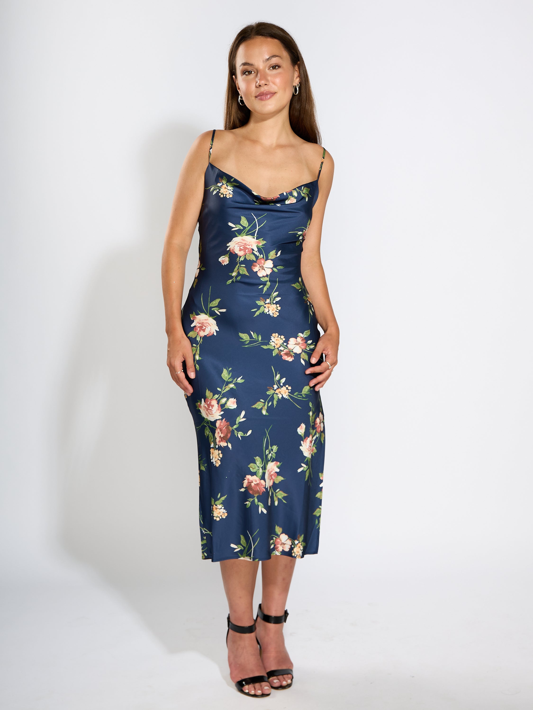 Delilah Navy Floral Dress