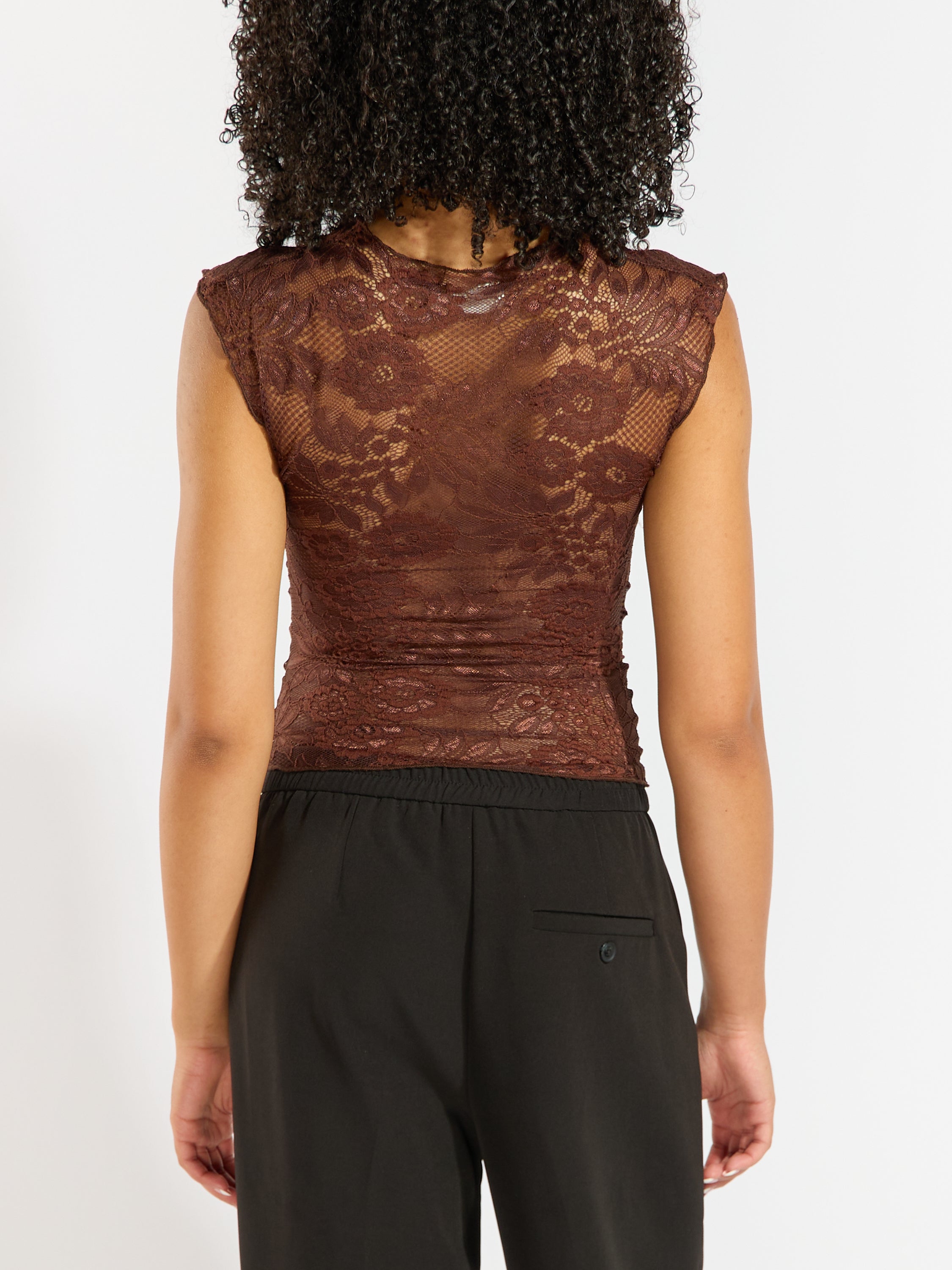 Iris Lace High Neck Top