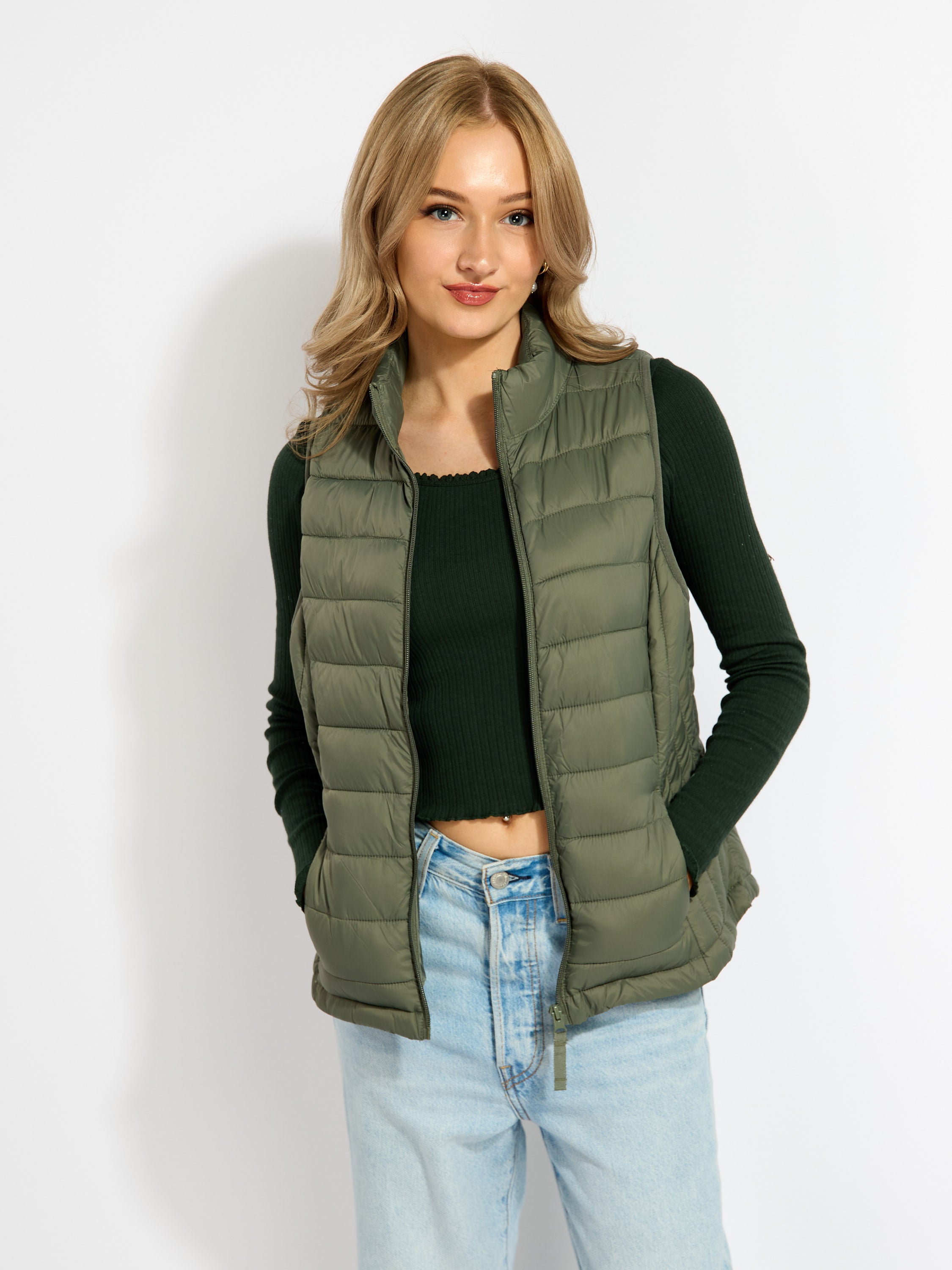 Piped Puff Vest