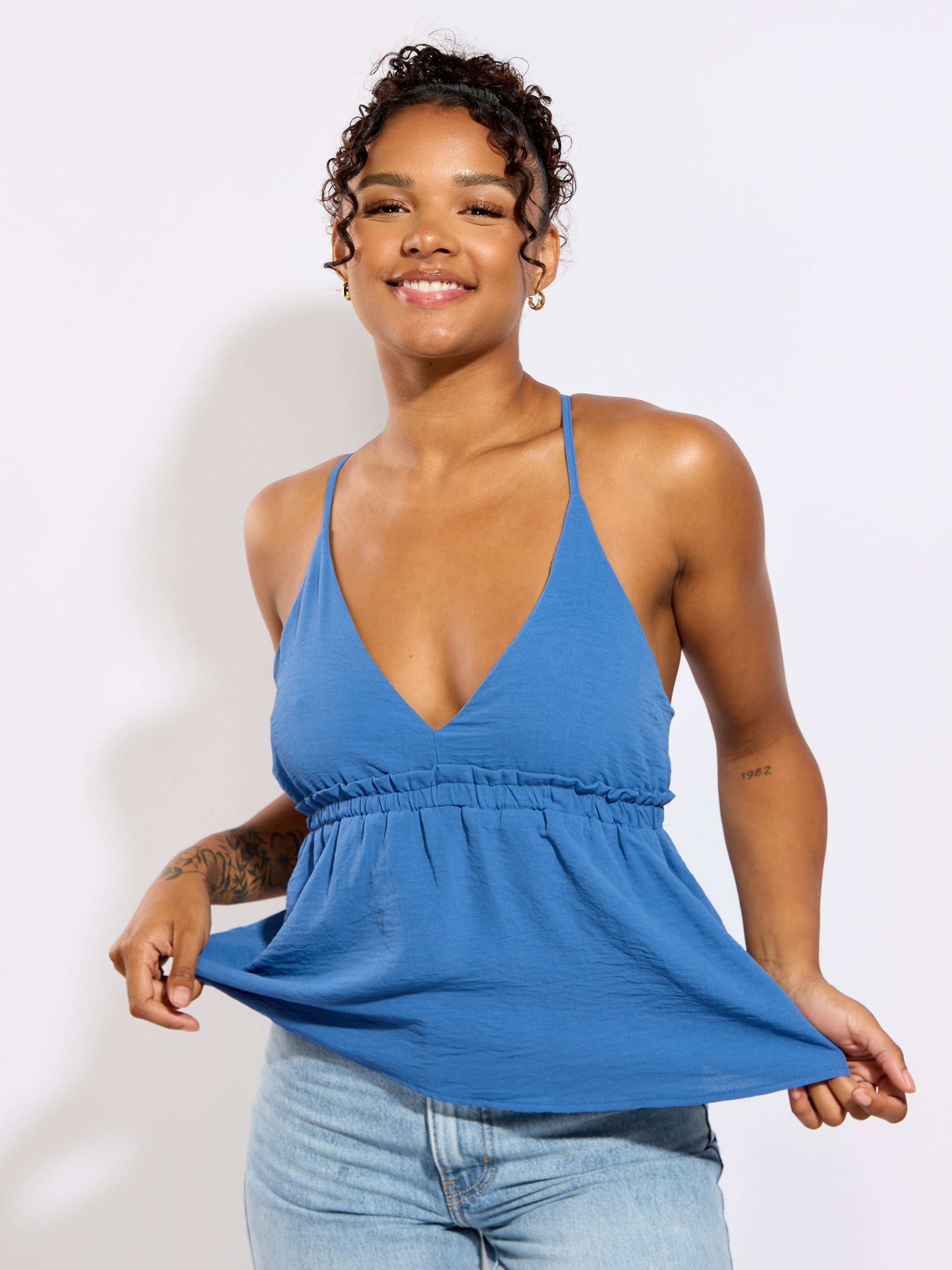 Peplum V-Neck Blouse