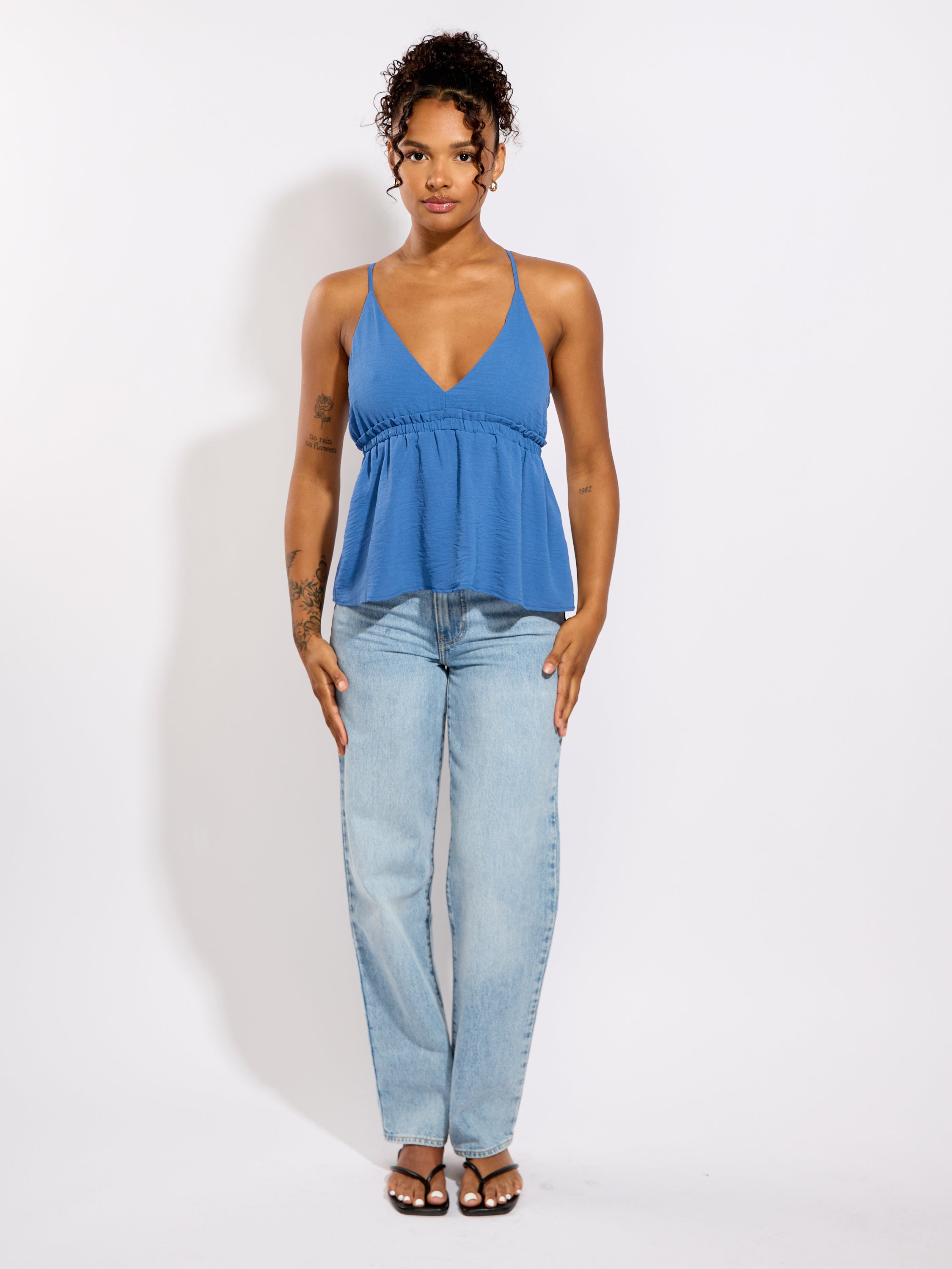 Peplum V-Neck Blouse