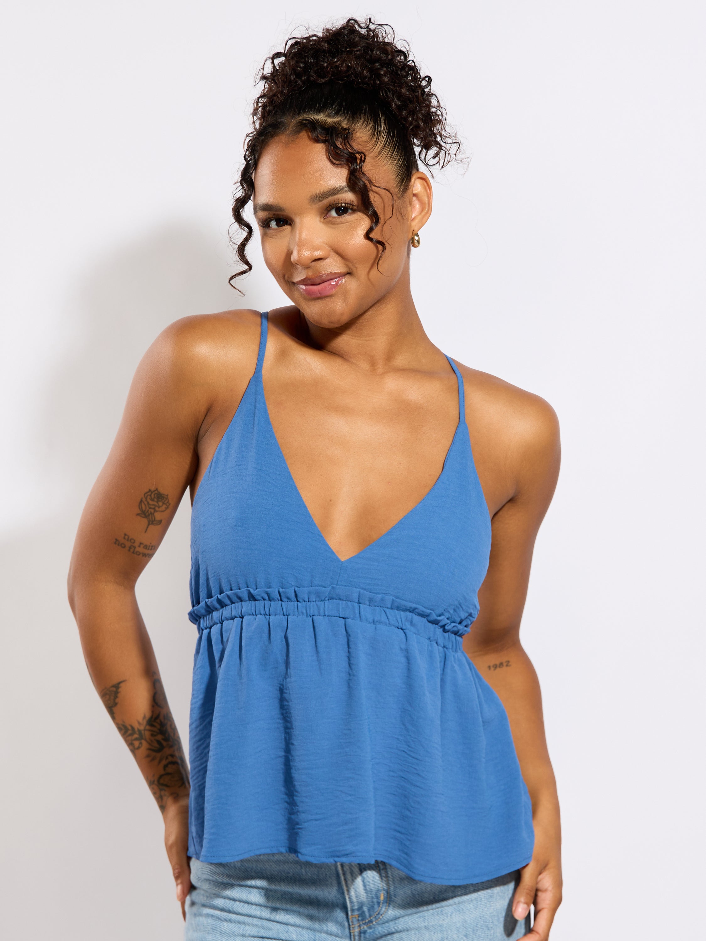 Peplum V-Neck Blouse