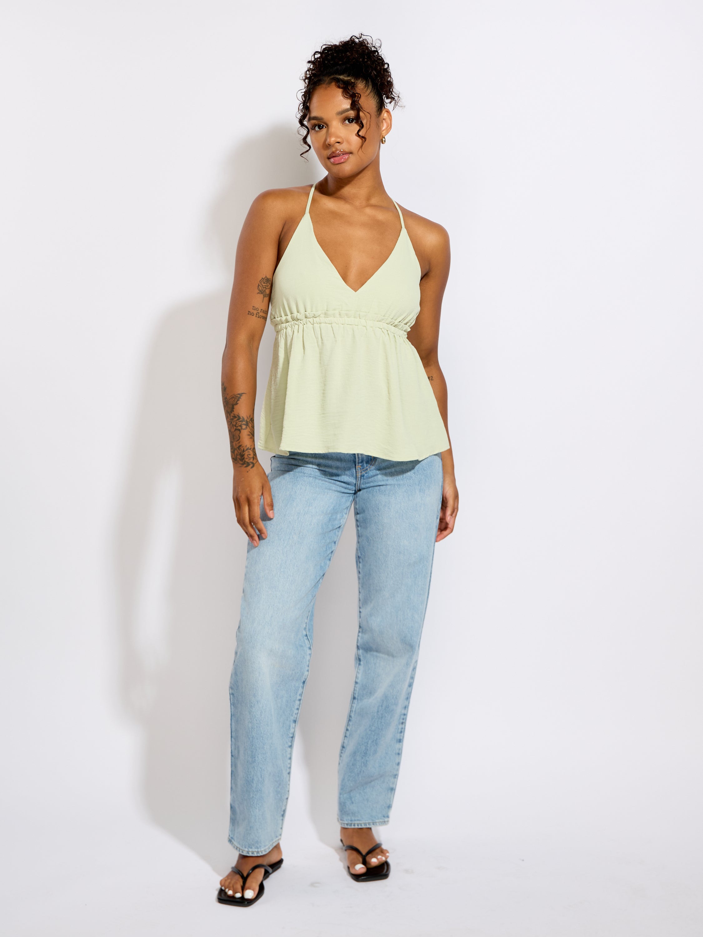 Peplum V-Neck Blouse