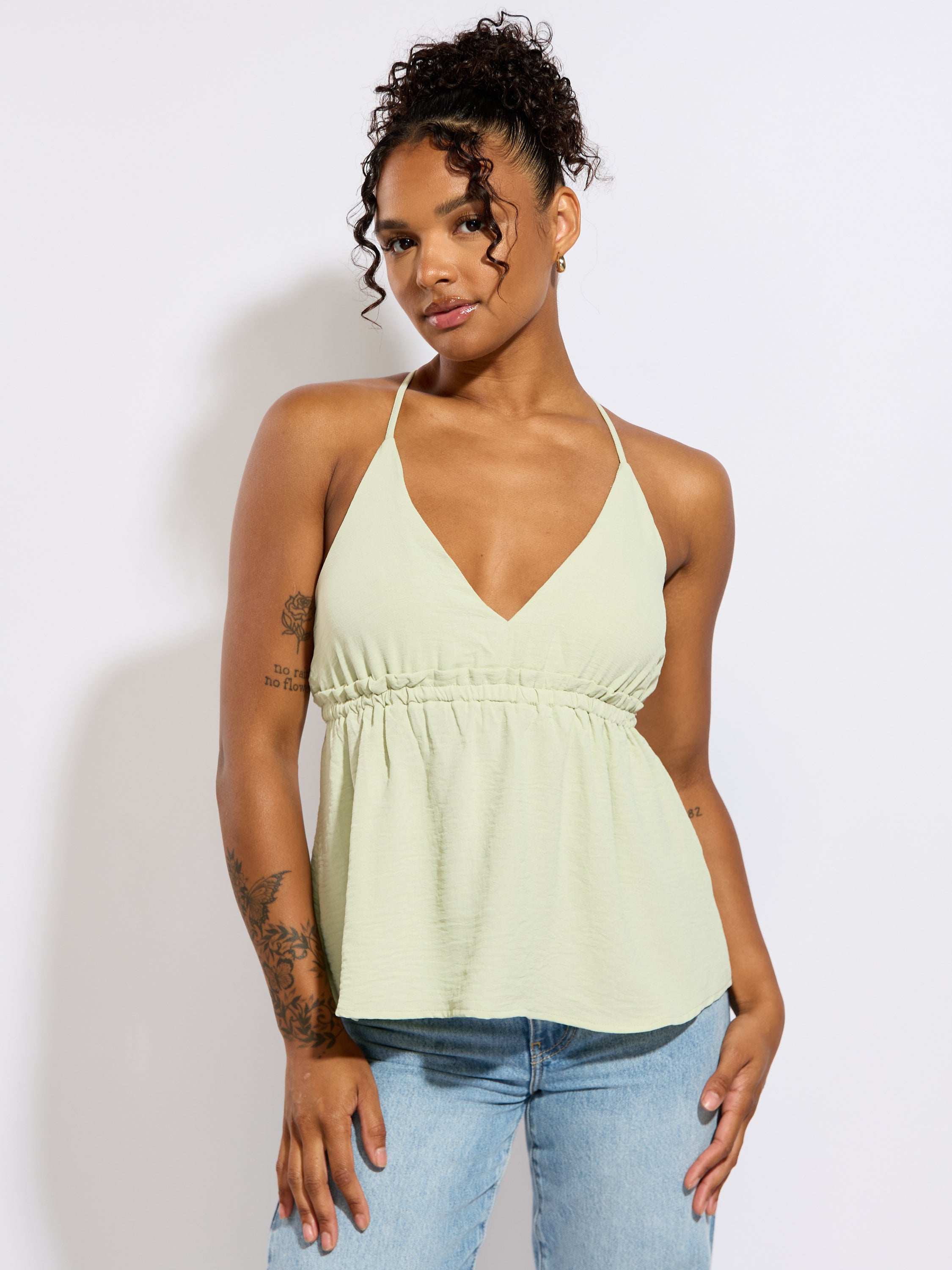 Peplum V-Neck Blouse