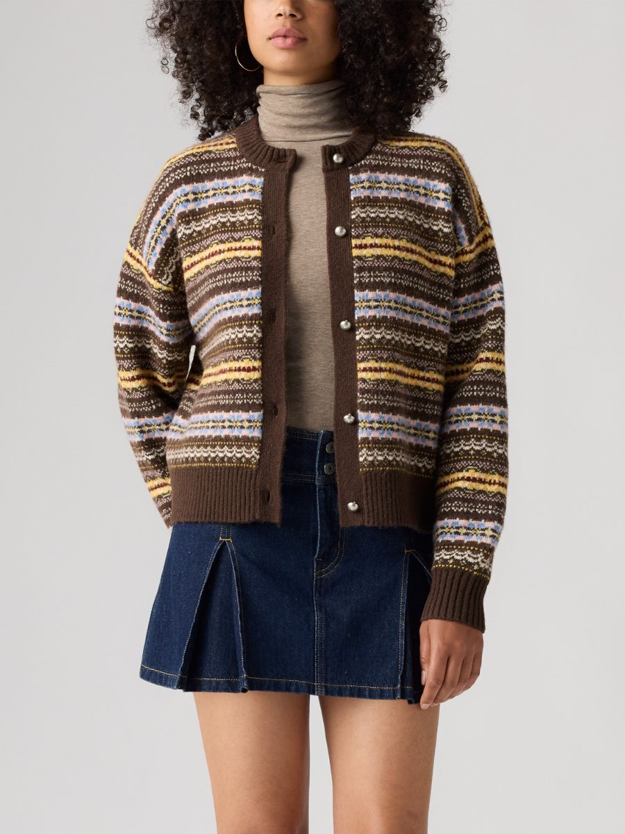 Levi's Charlotte Wool Blend Brown Cardigan